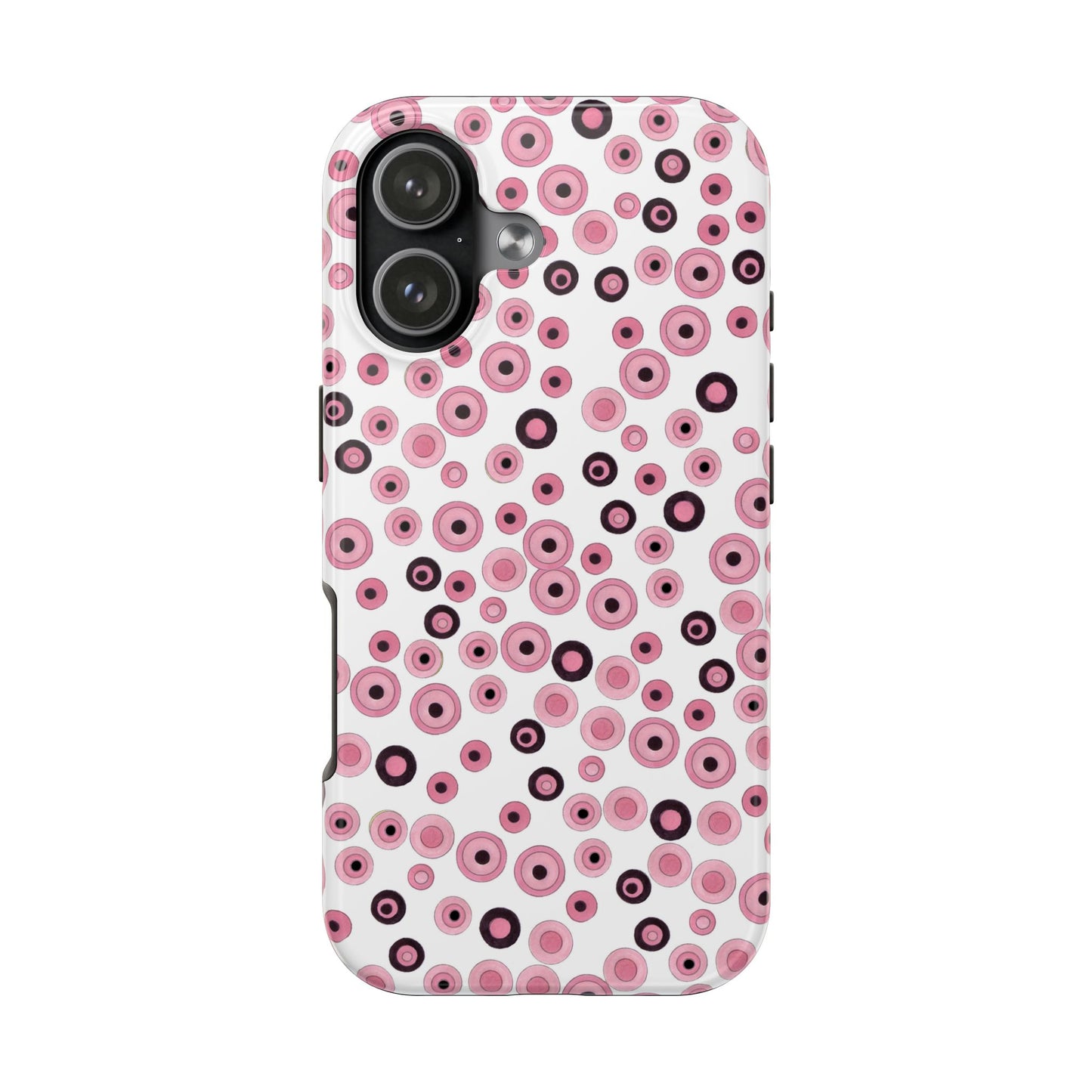 Dots White / Pink Phone Case