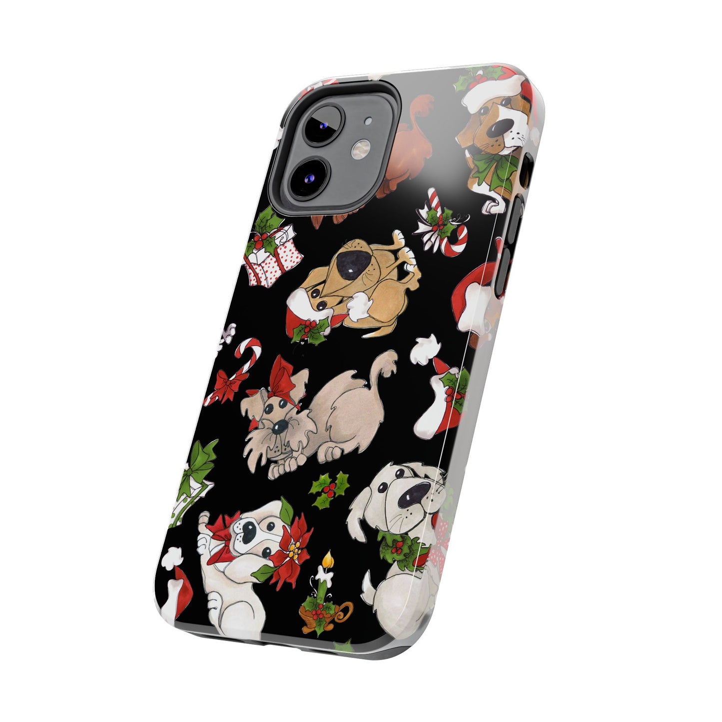 Doggie Toss Black Phone Case