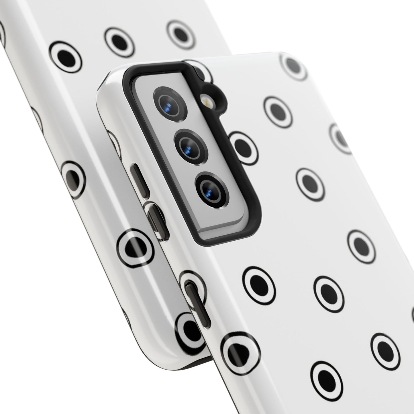 CD Dots White / Black Phone Case