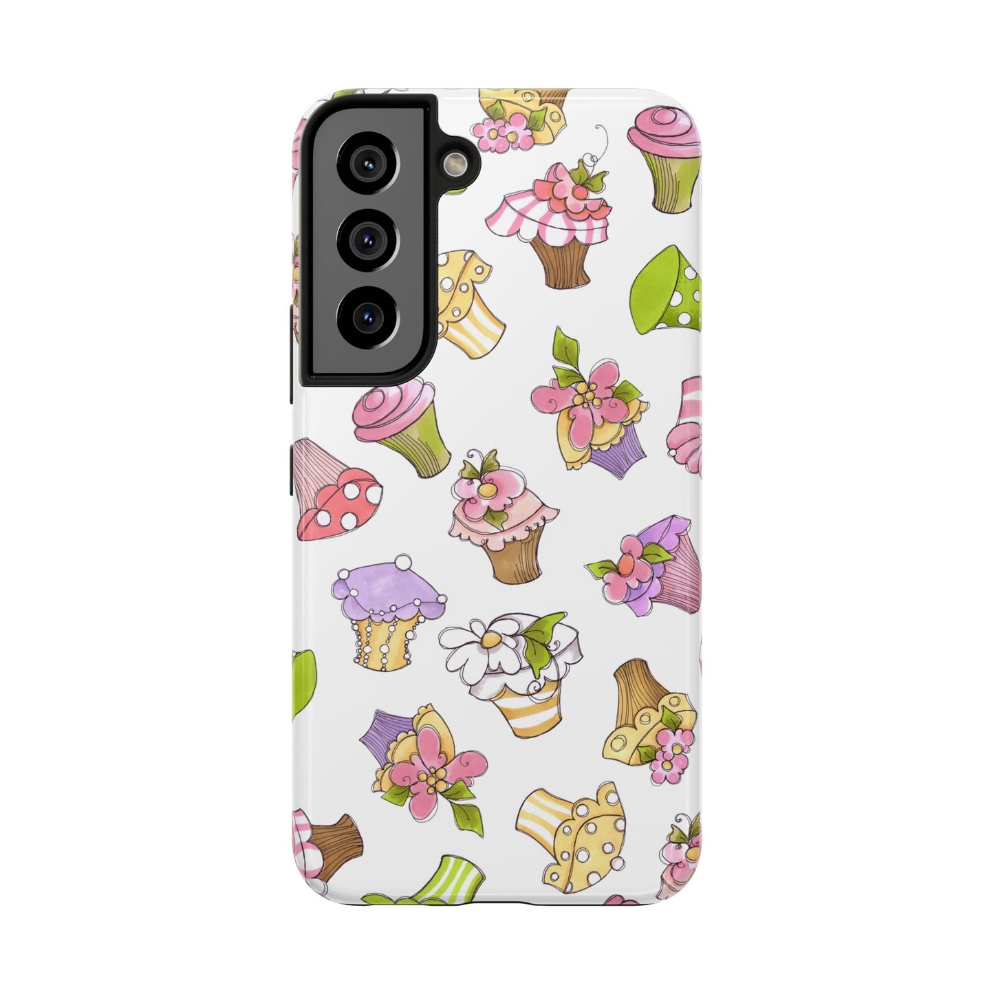 Cupcake Toss White Phone Case