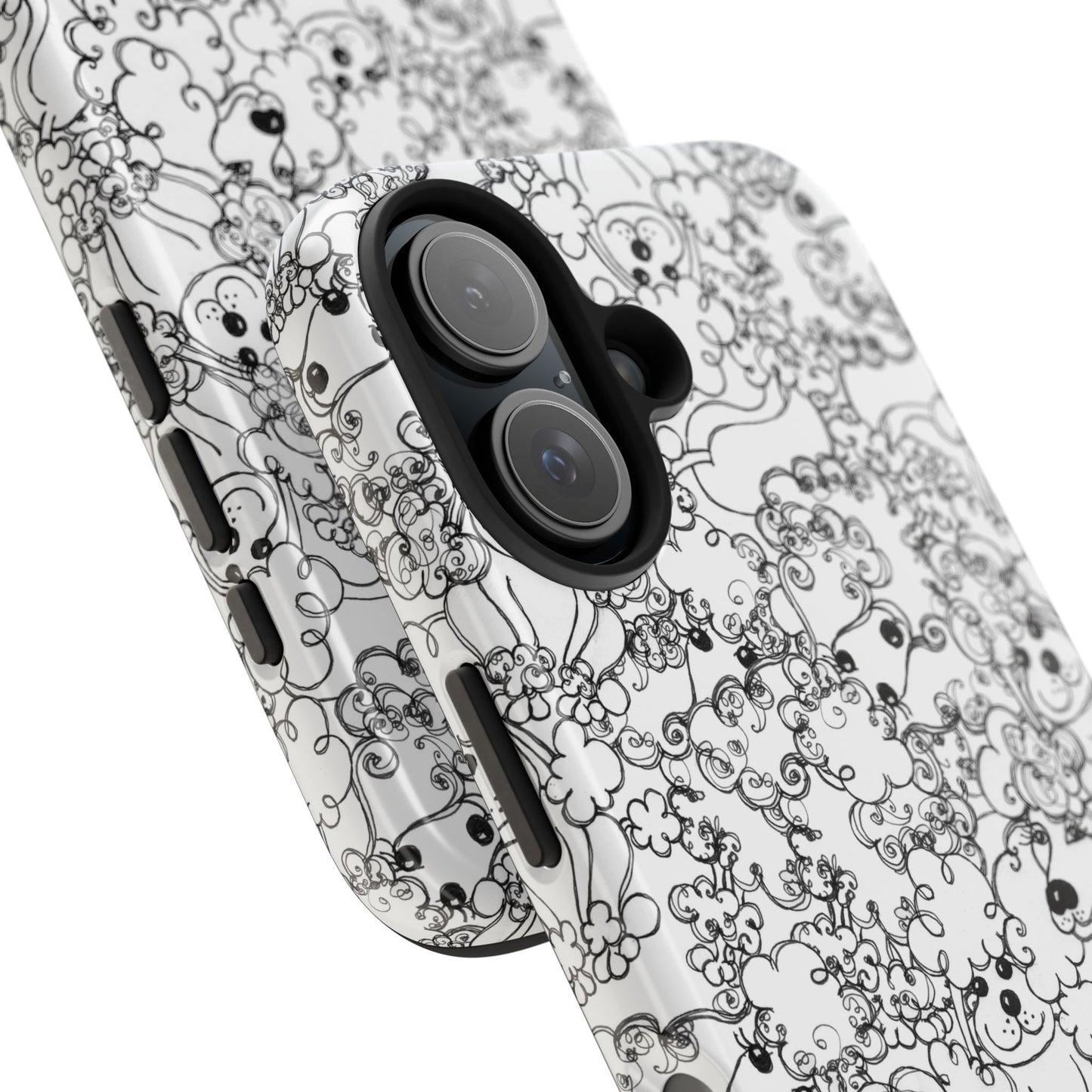 Poodle Party White Phone Case