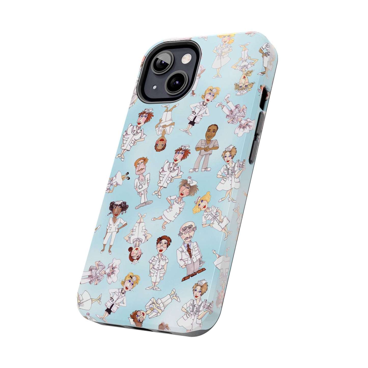 Tossed Nurses Aqua Phone Case