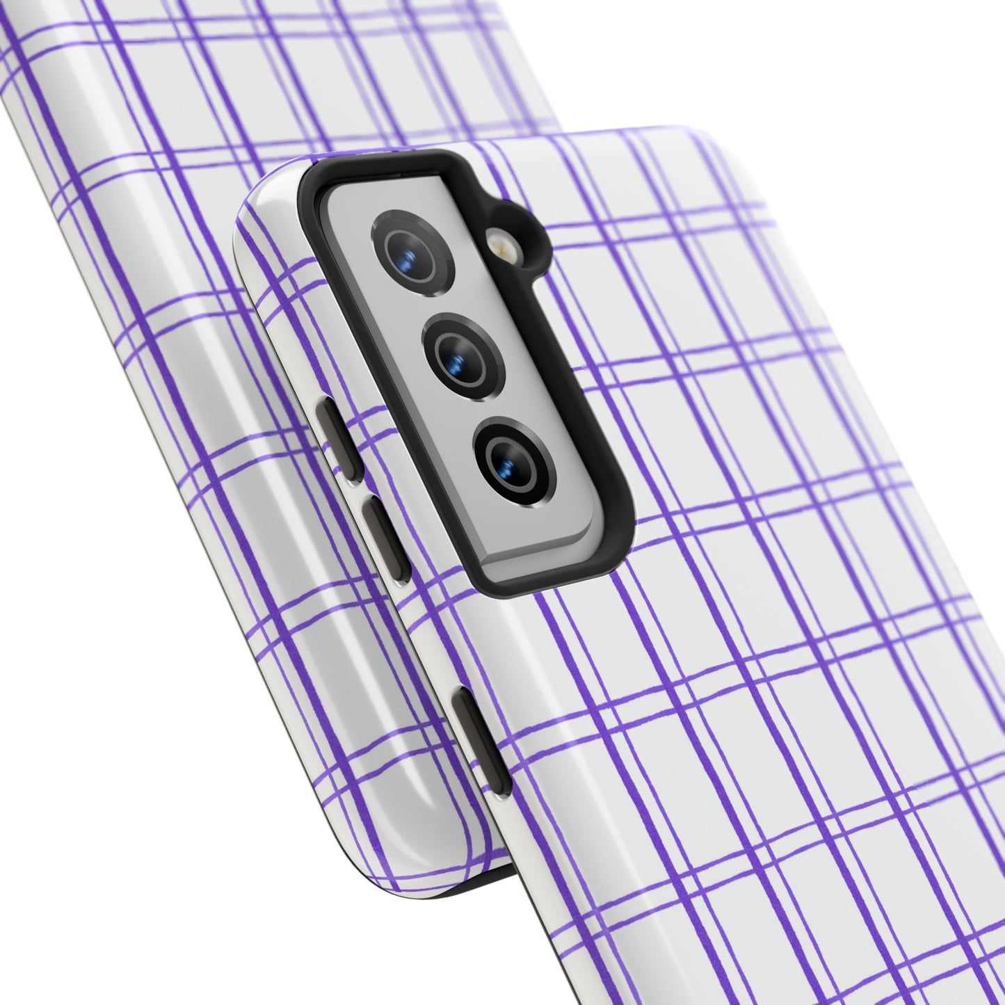 Little Plaid White / Blue Phone Case