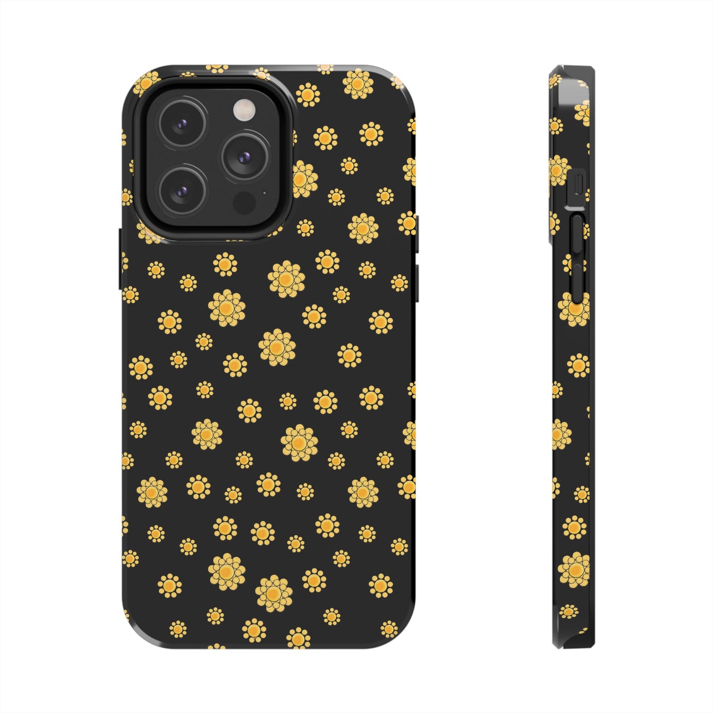 Bandana Dots Black / Yellow Phone Case