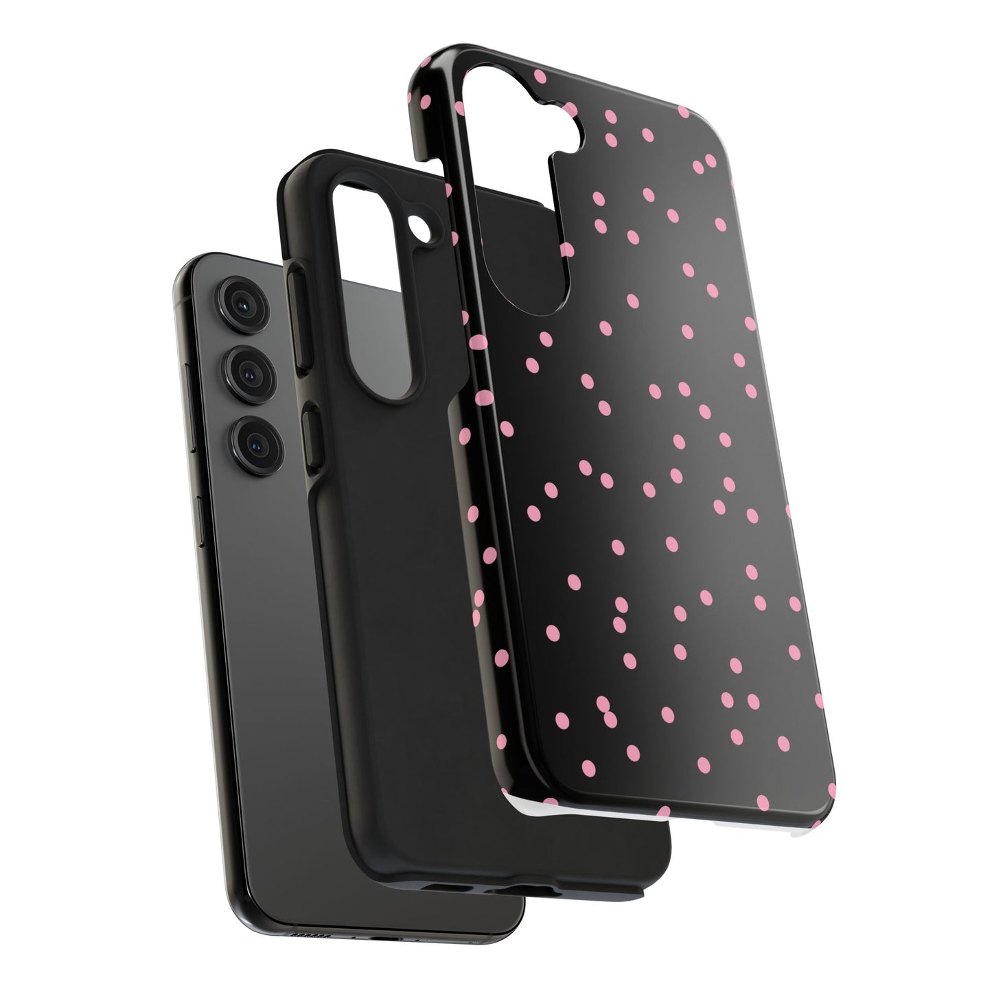 Space Dots Black / Pink Phone Case
