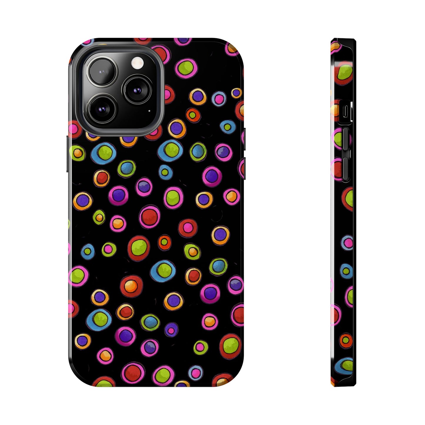 Dopey Dots Black Phone Case