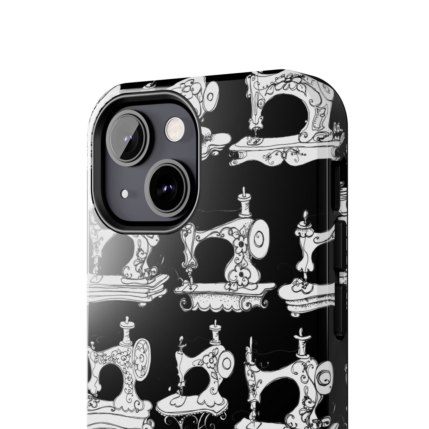 Sew Sew Black / White Phone Case