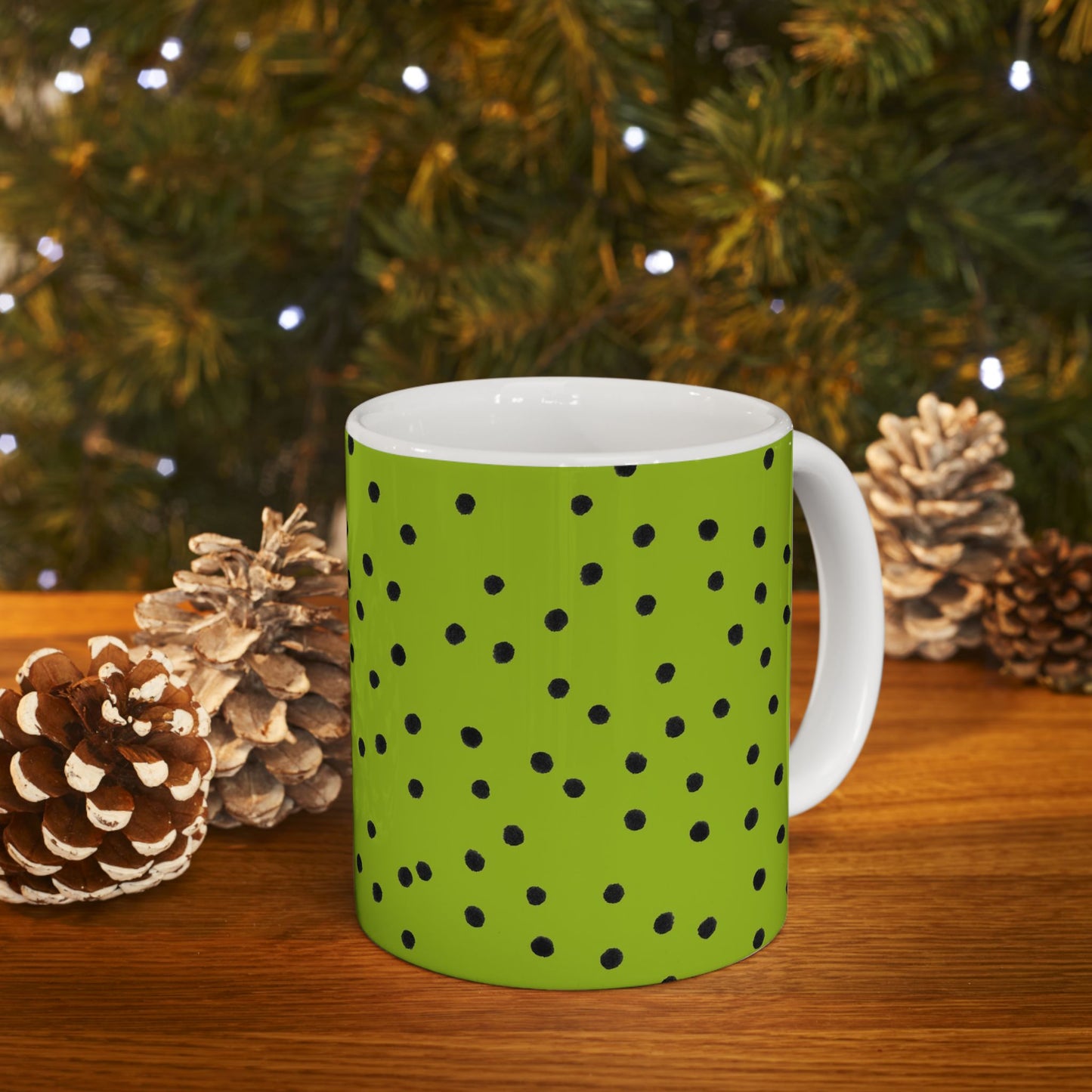 Dinky Dots Chartreuse / Black Cup