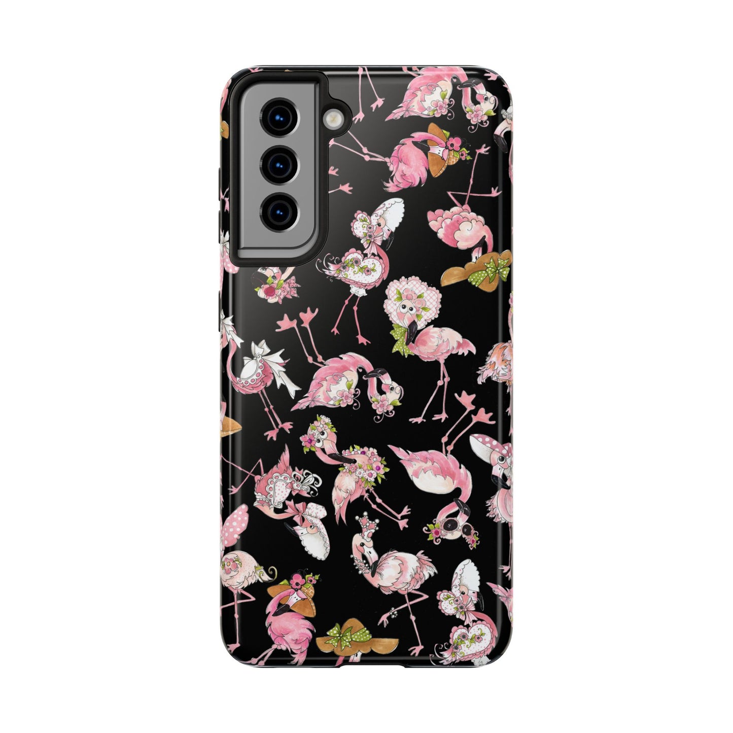 Tossed Flams Black Phone Case