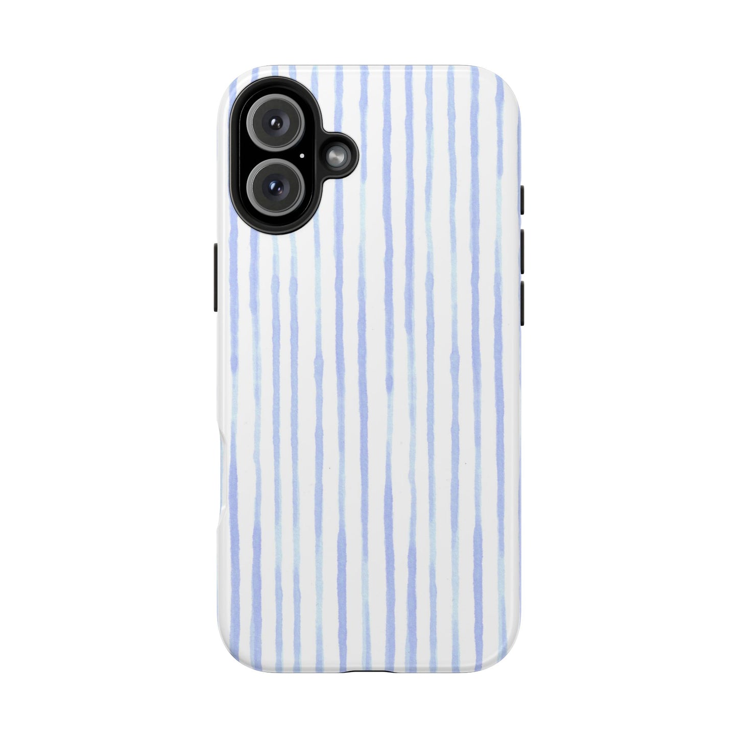 Happy Stripe White / Blue Phone Case