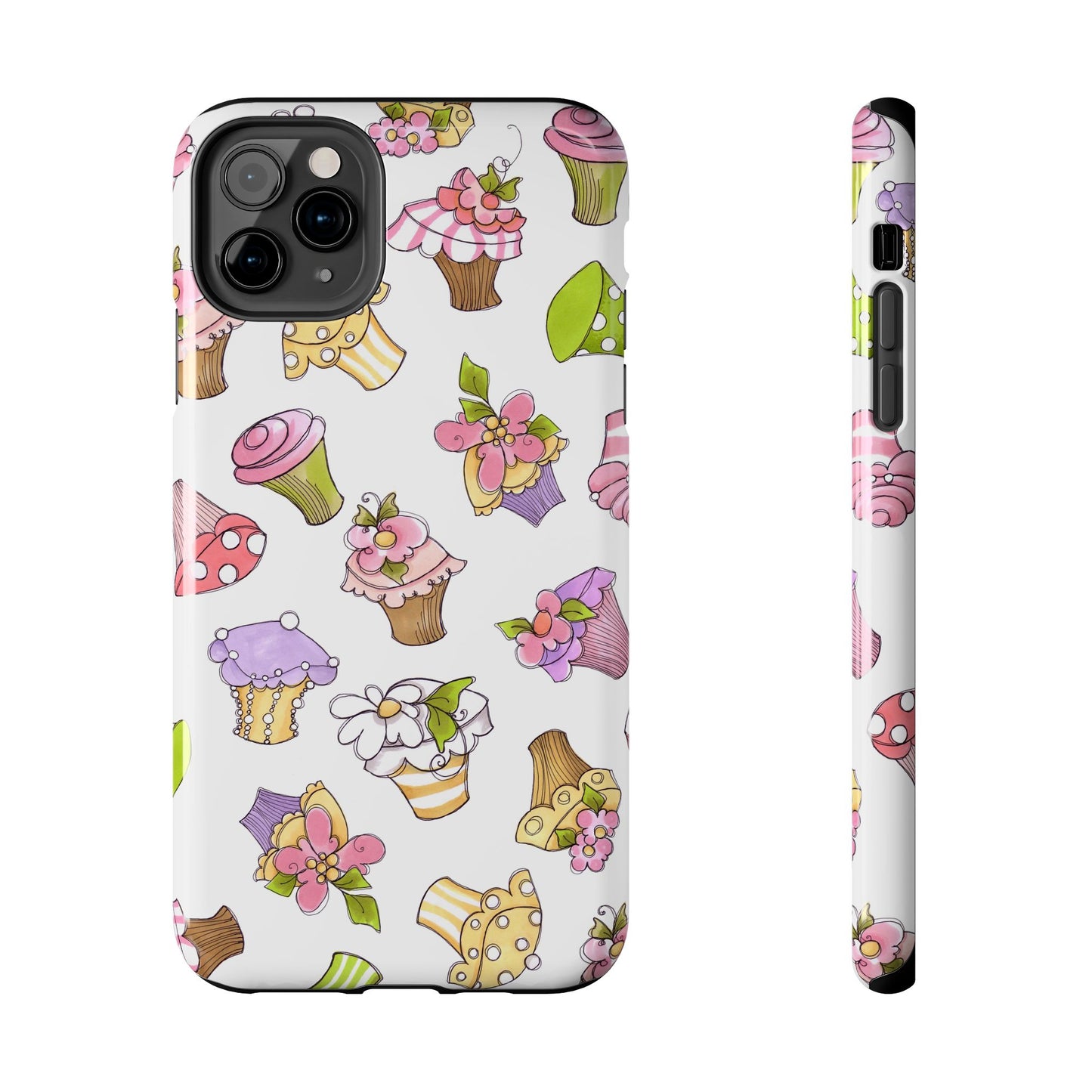 Cupcake Toss White Phone Case