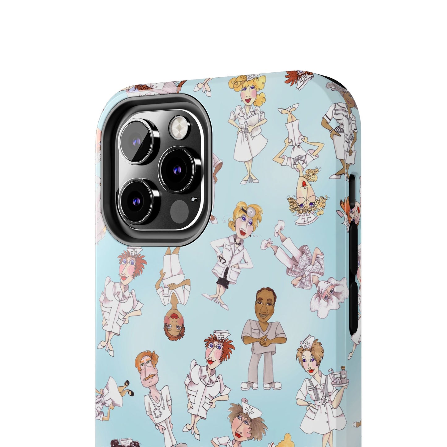 Tossed Nurses Aqua Phone Case