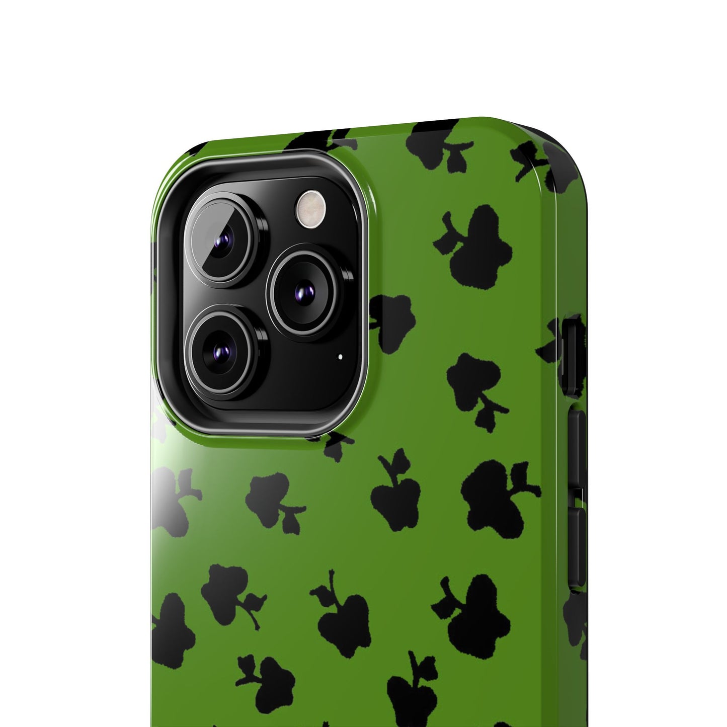 Happy Apples Green / Black Phone Case