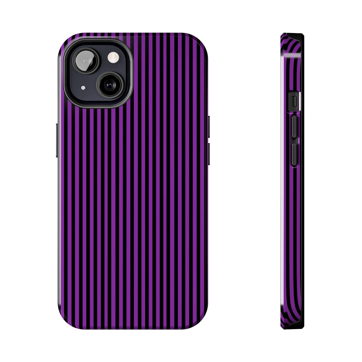 Stripe Purple / Black Phone Case