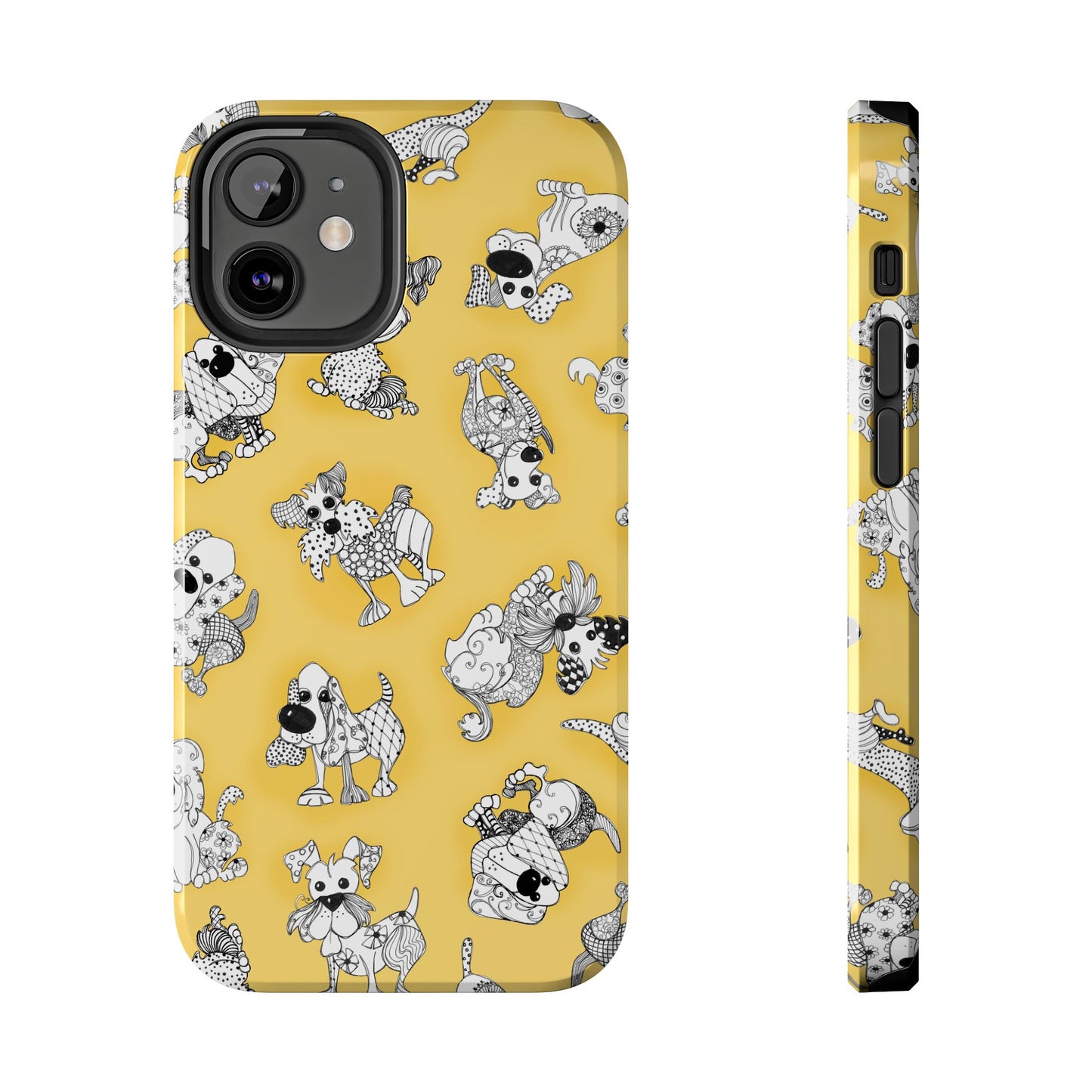 Doodle Dogs Yellow Phone Case