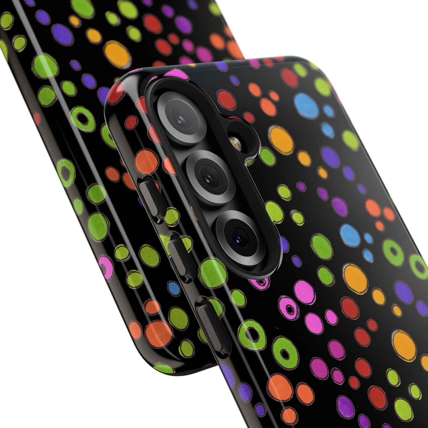 Dog Dots Black / Multi Phone Case