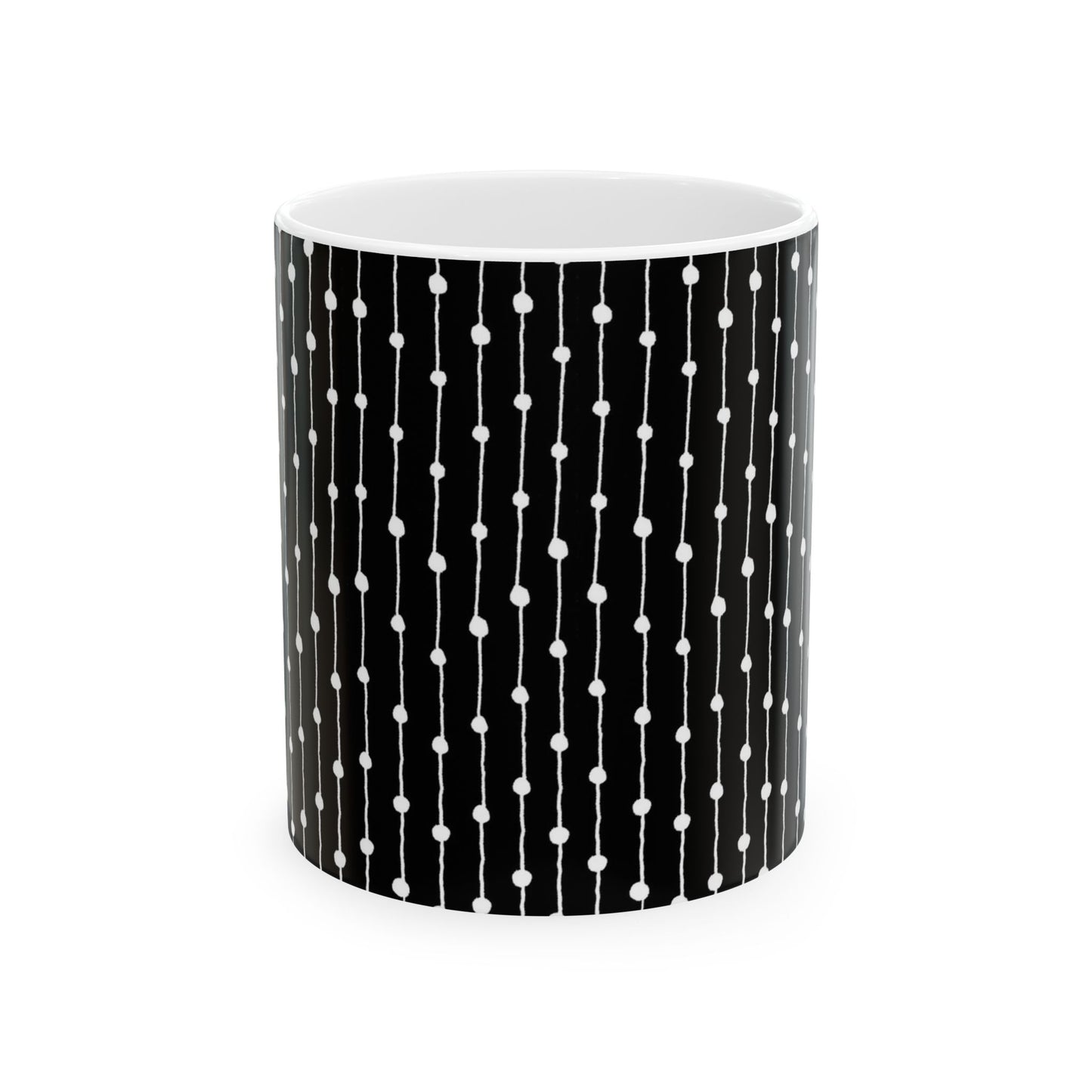 Pin Stripe Black / White Cup