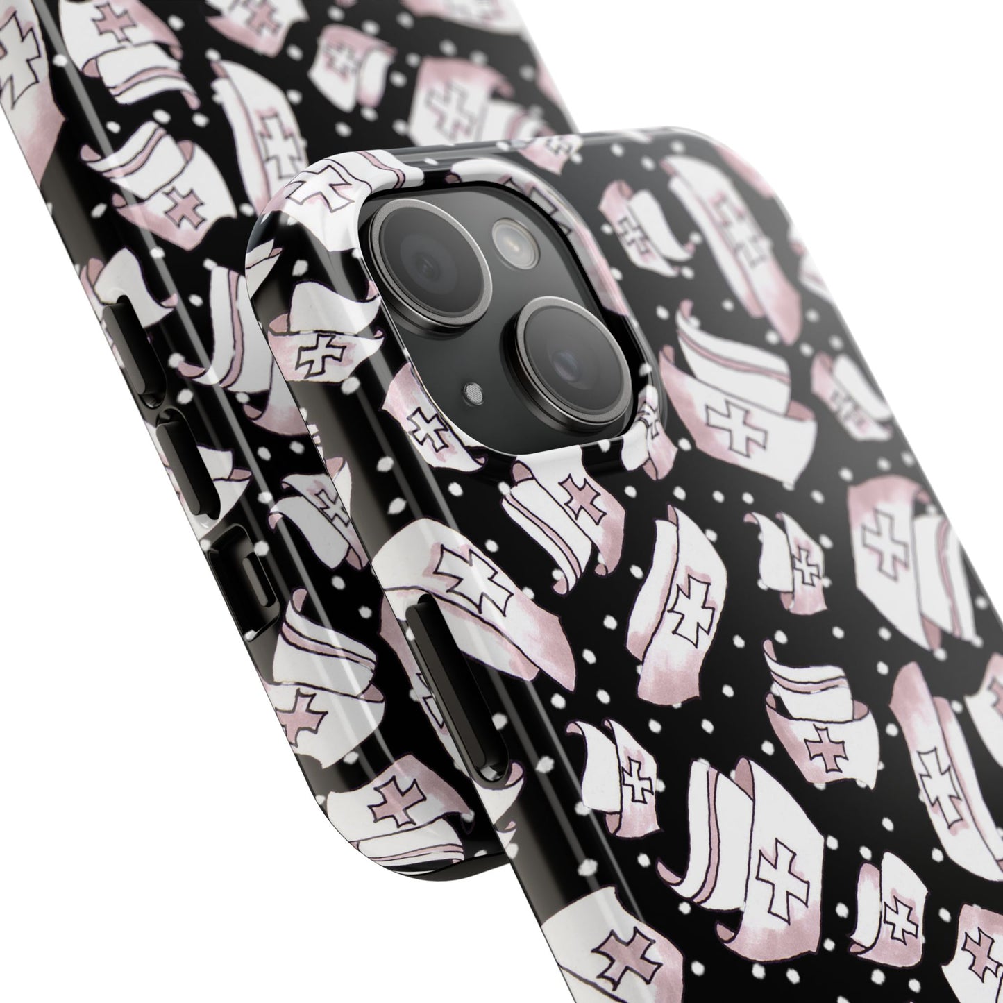 Med Hats Black Phone Case