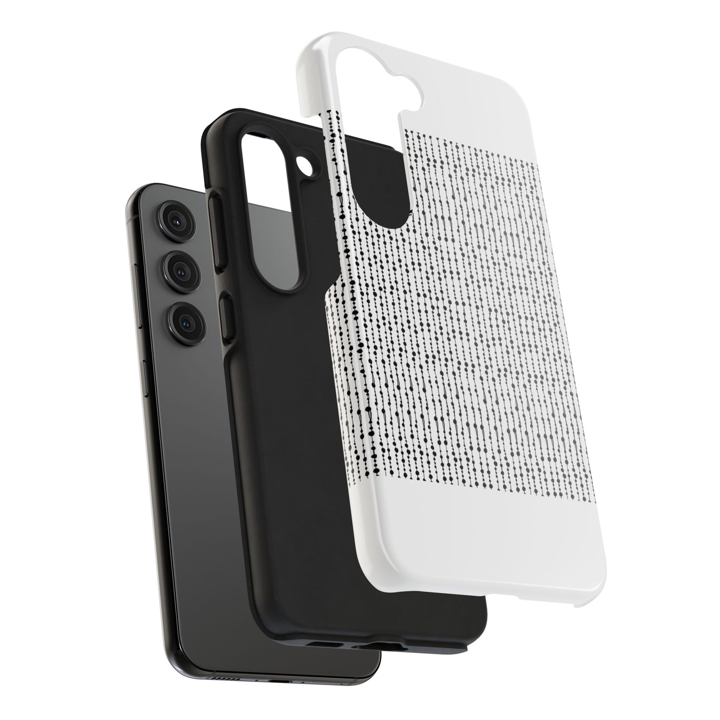 Beaded Curtain White / Black Phone Case