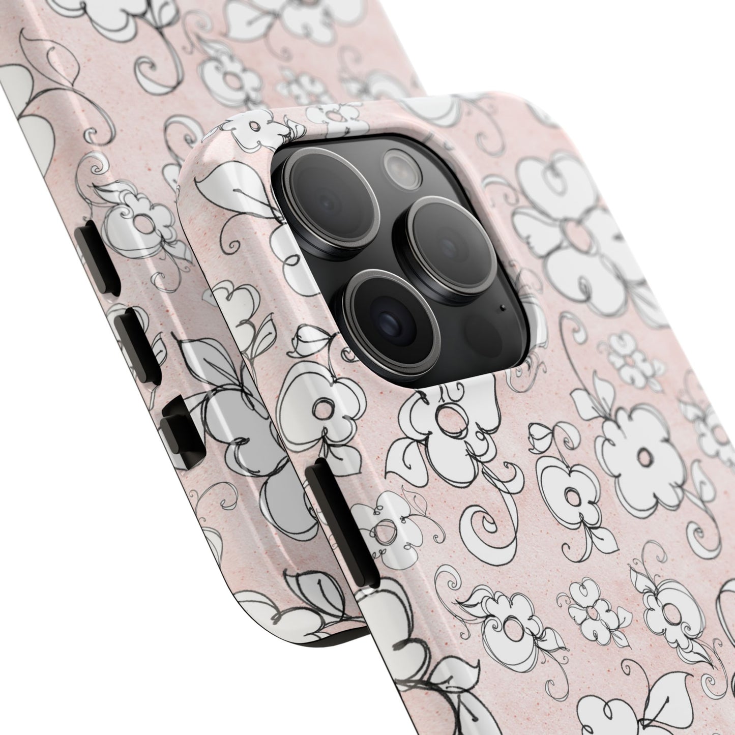 Lady Flowers Paris Pink Phone Case