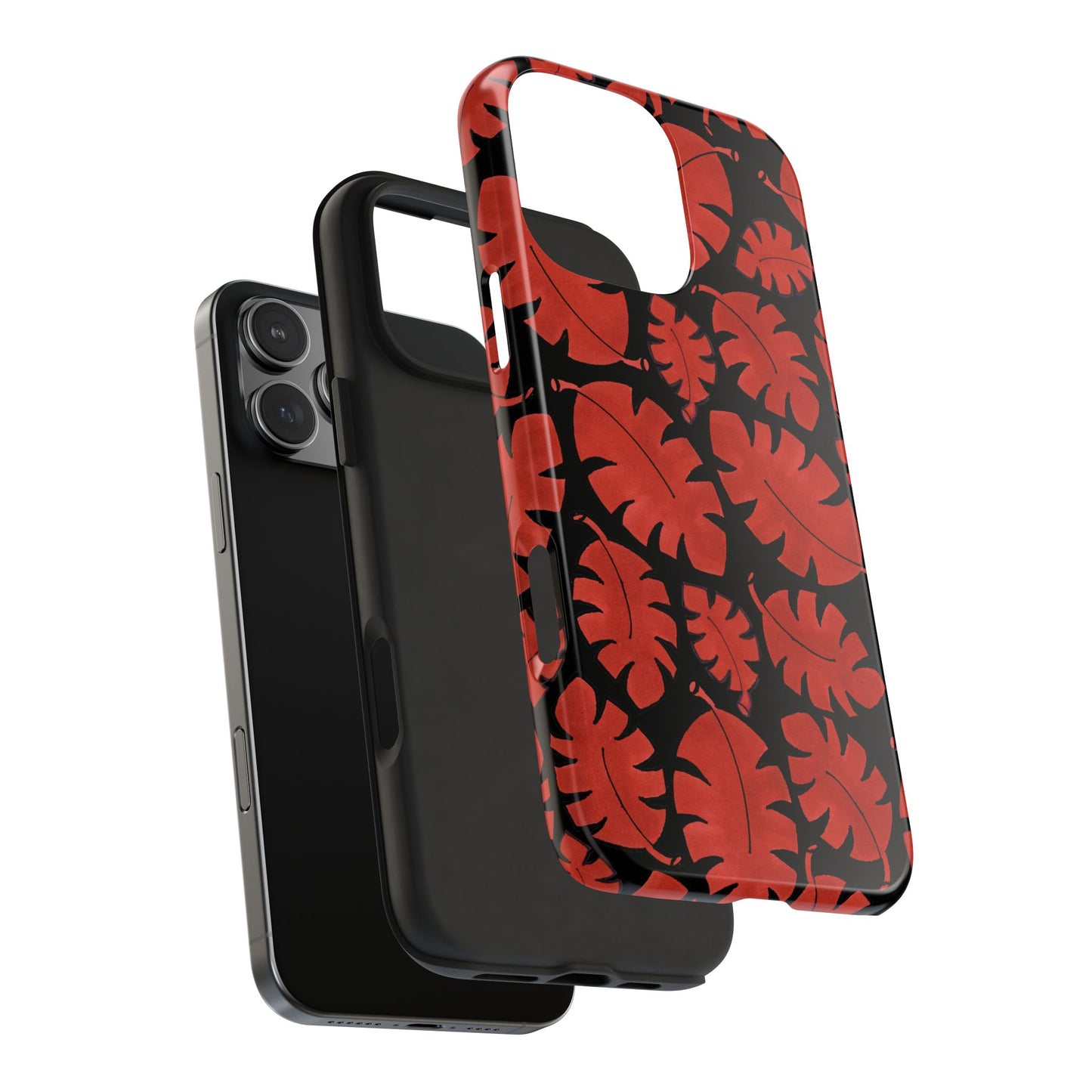 Red Bananas Black Phone Case