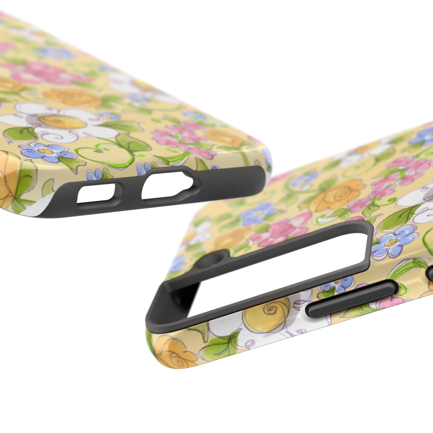 Flower Frolic Yellow Phone Case