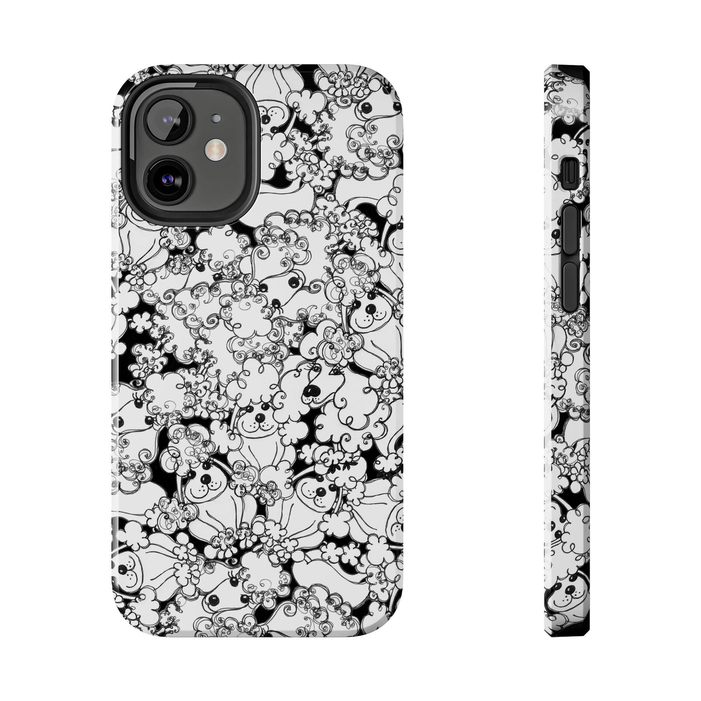 Poodle Party Black Phone Case