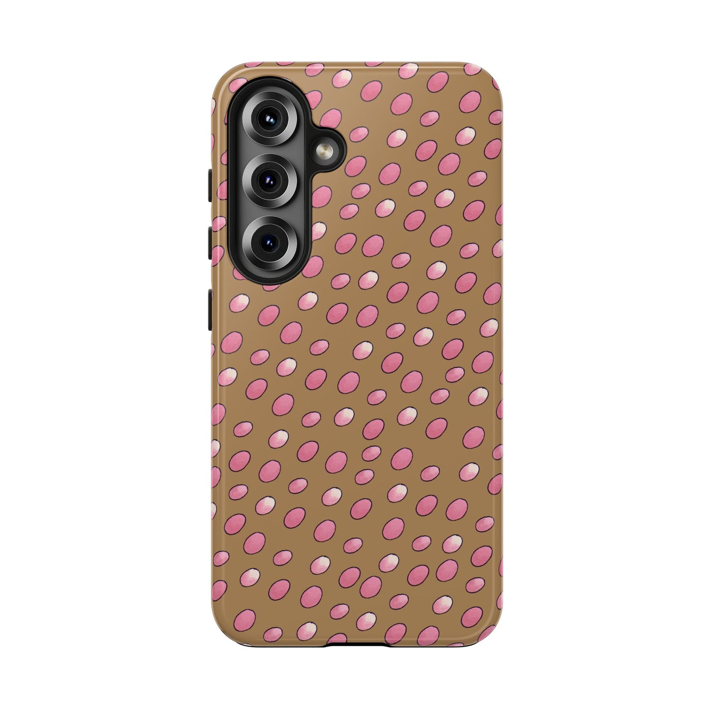 Egg Dots Chocolate / Pink Phone Case