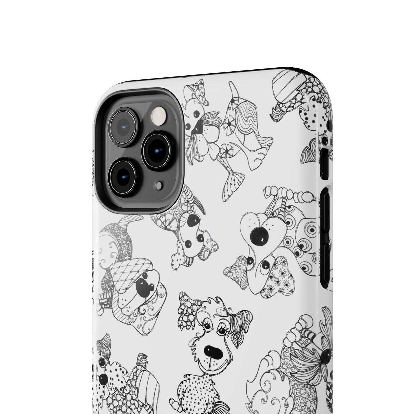 Doodle Dogs White Phone Case