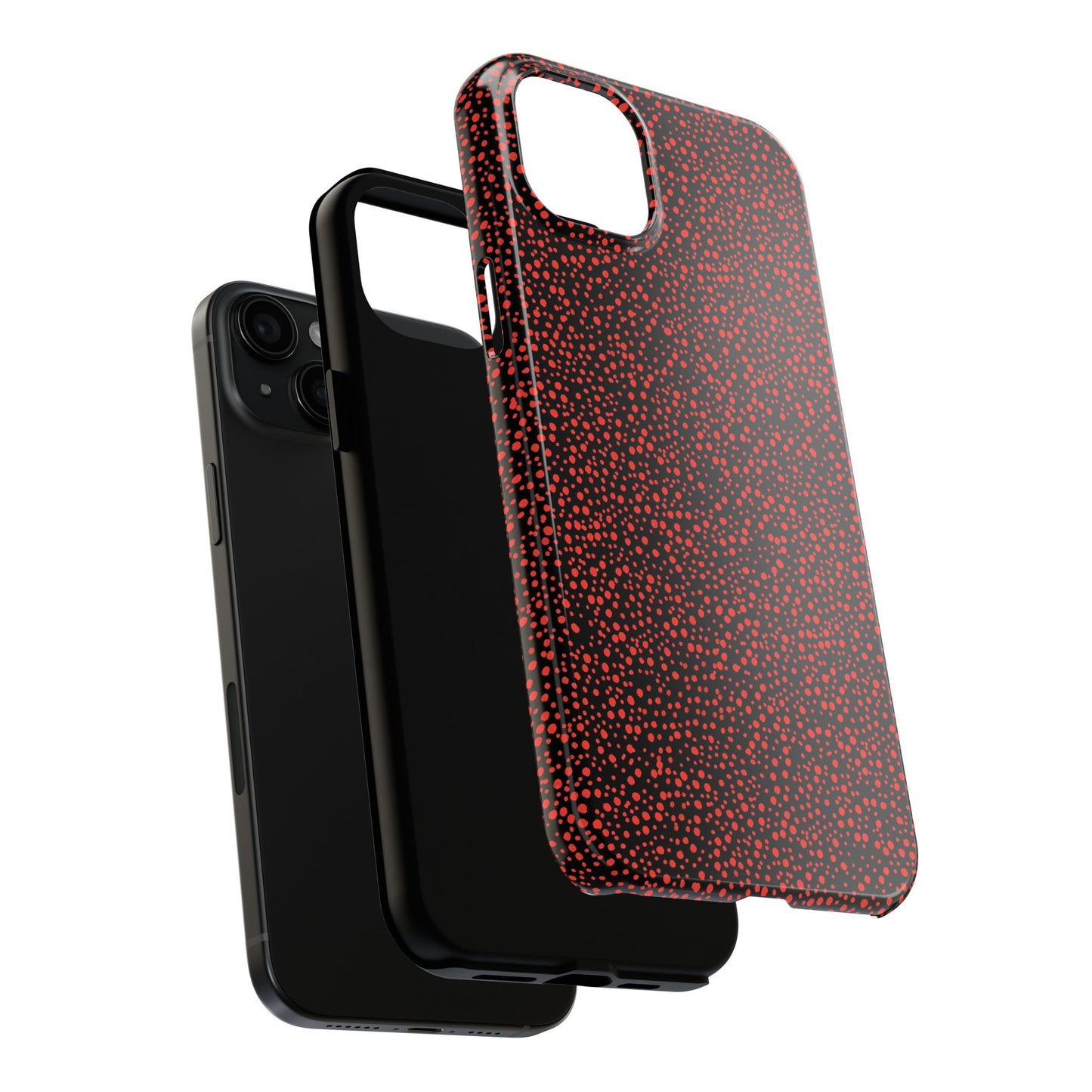 Confetti Red / Black Phone Case