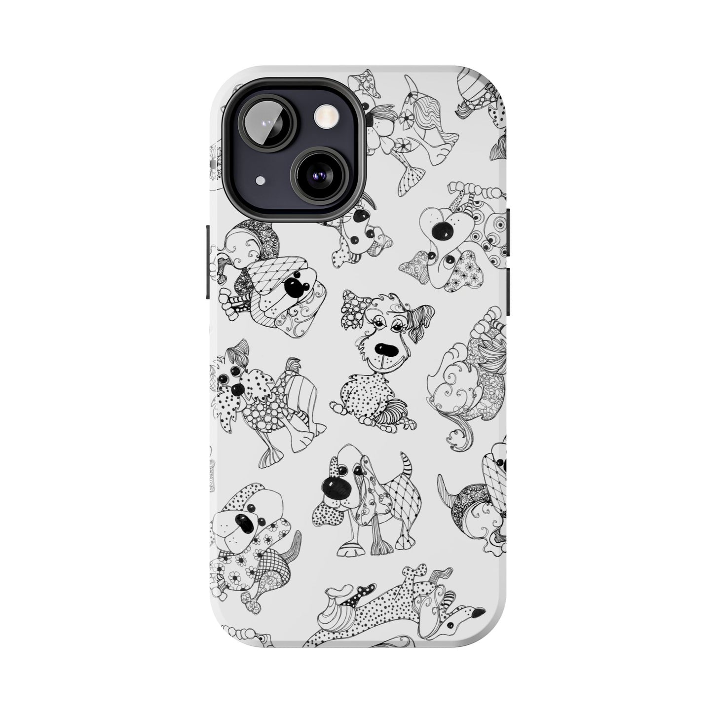 Doodle Dogs White Phone Case