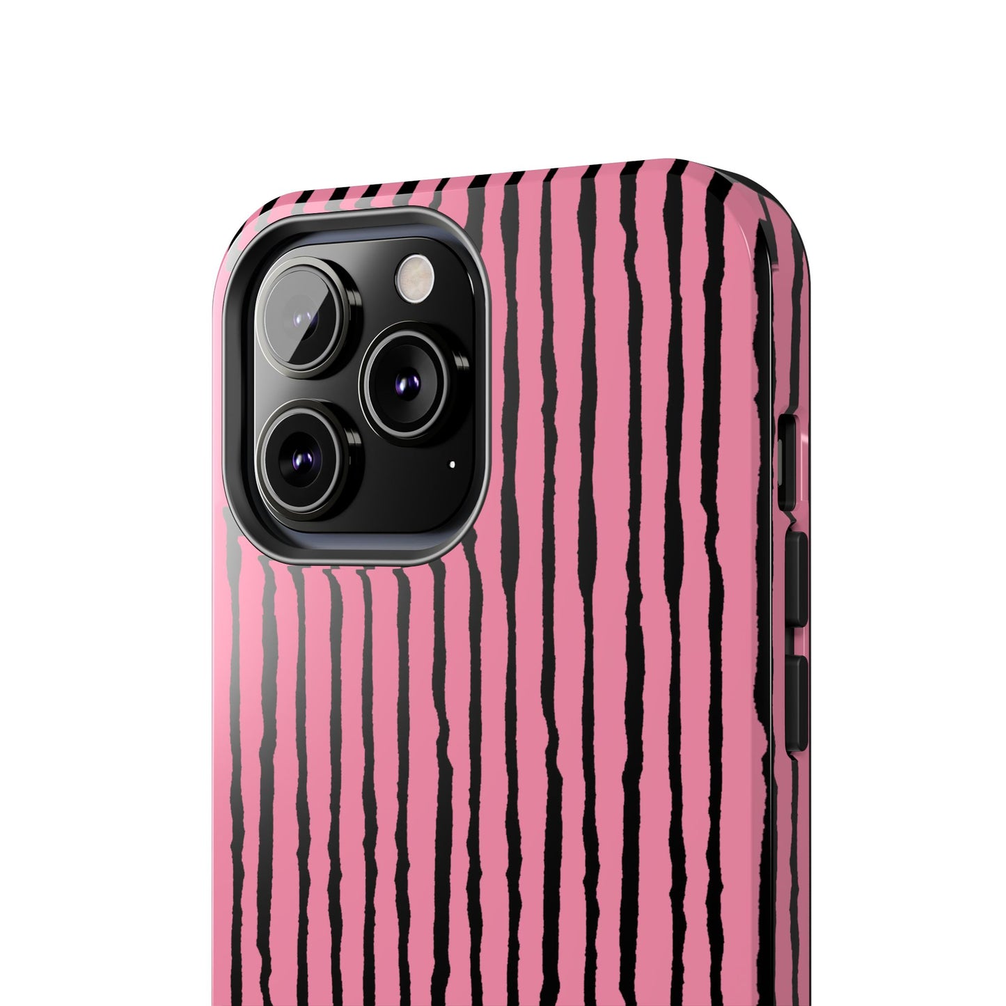 Sorta Stripe Pink / Black Phone Case