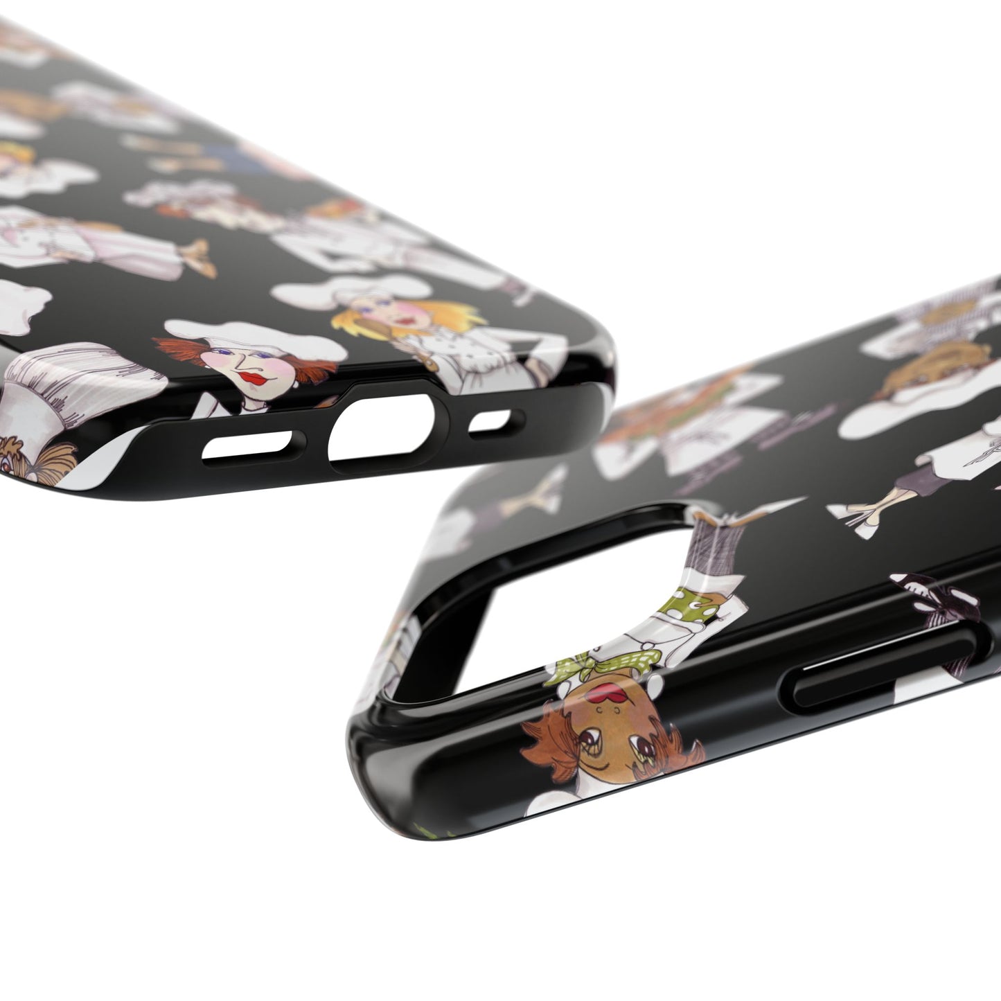 Tossed Chefs Black Phone Case