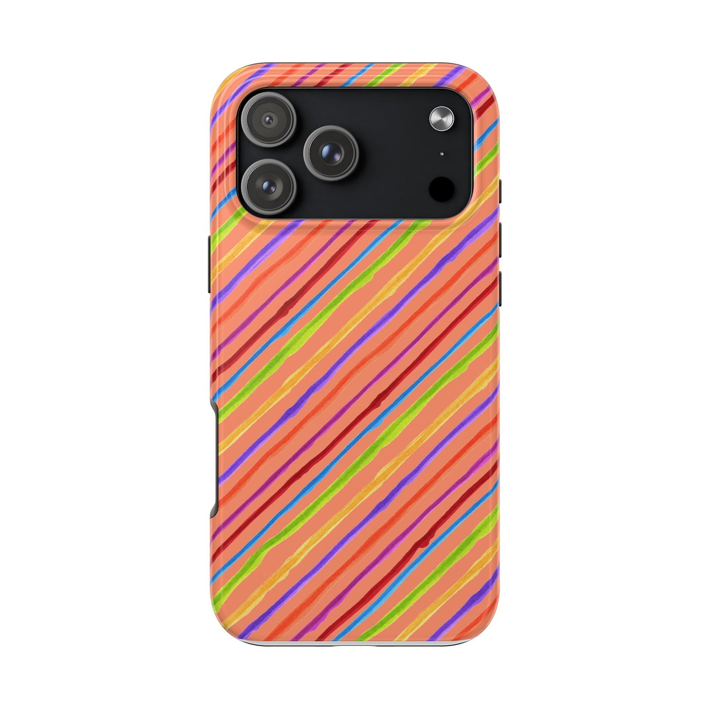 Calico Stripe Orange Phone Case