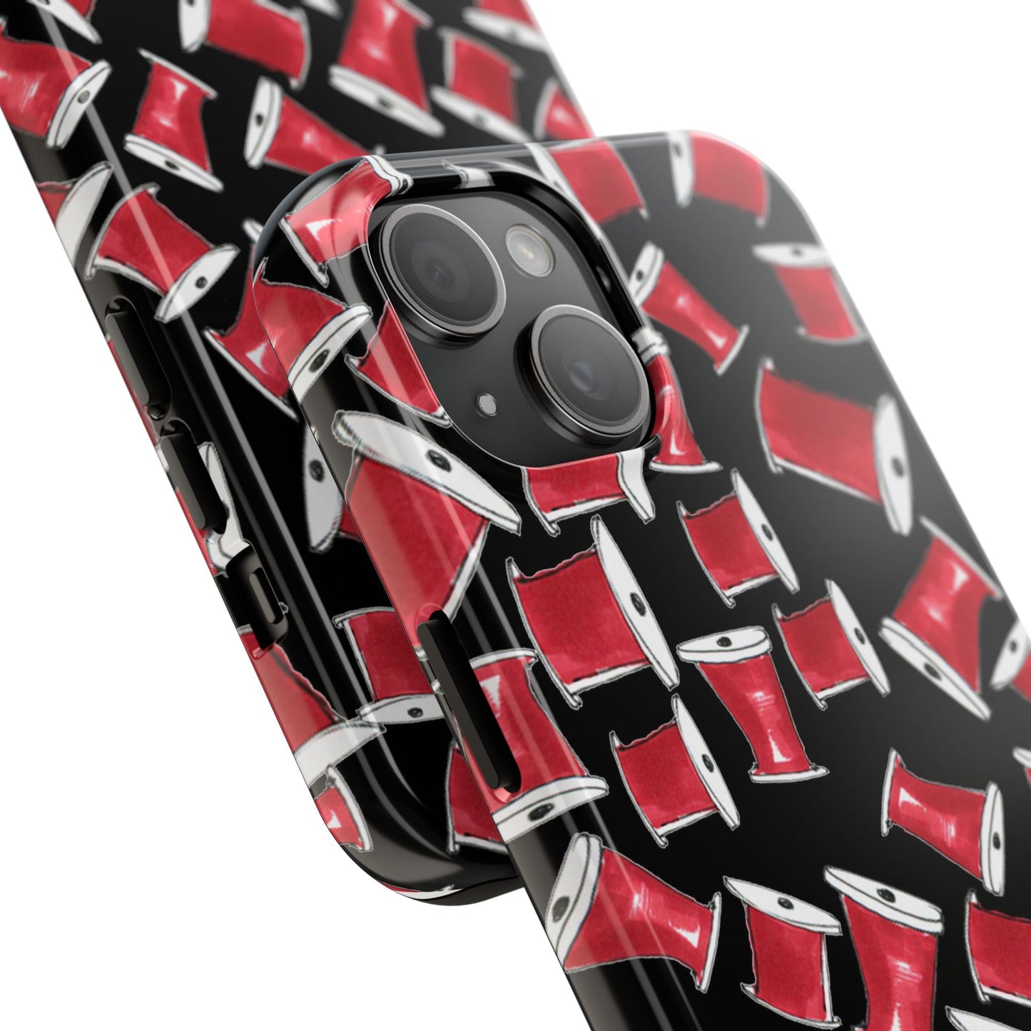 Red Thread Black Phone Case