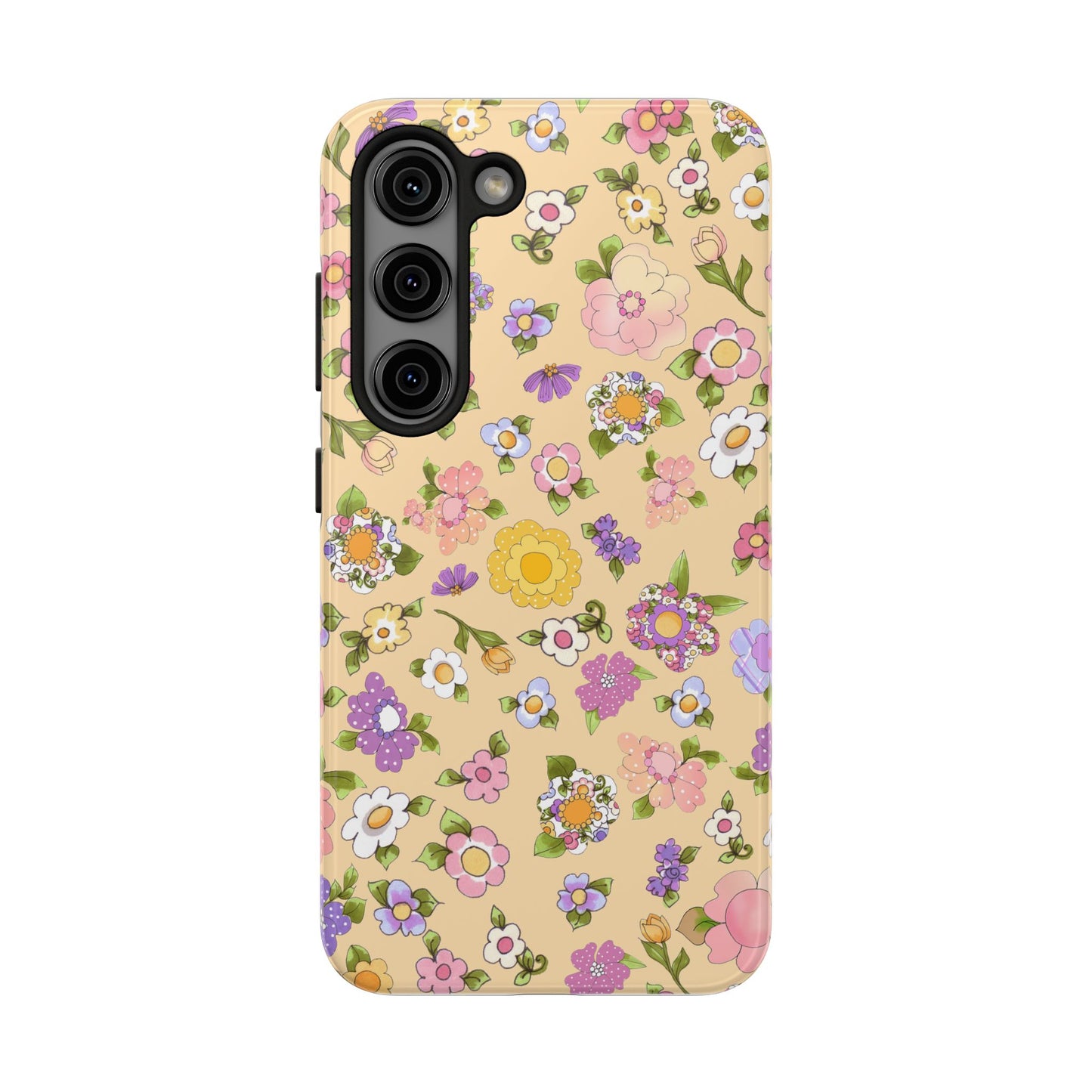 Flowery Yellow Phone Case