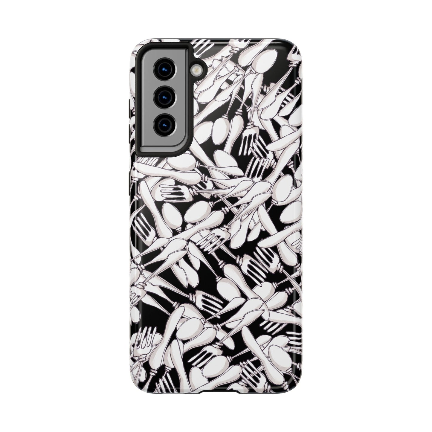 Silverware Wars Black Phone Case