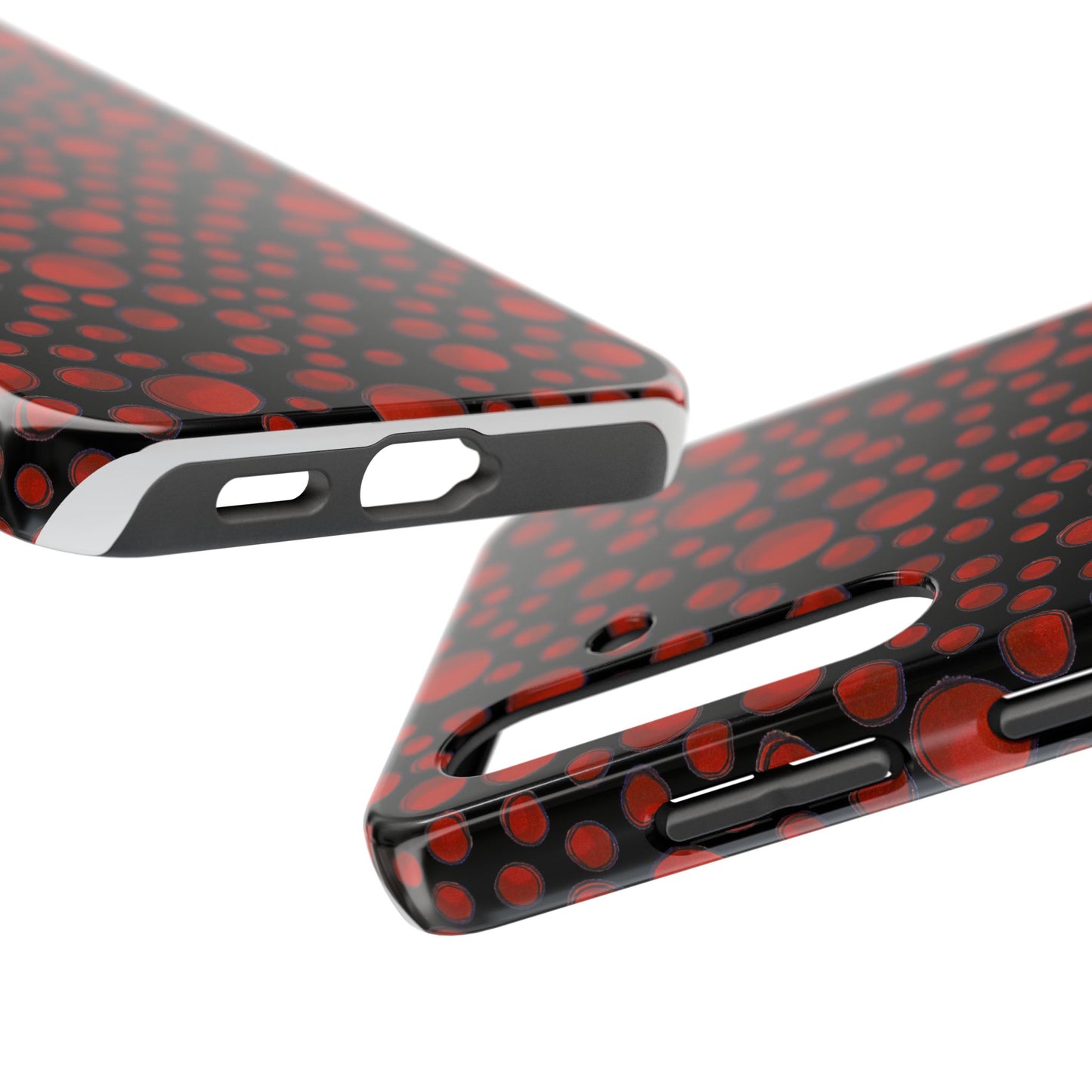 Dot Assortment Black / Red Phone Case