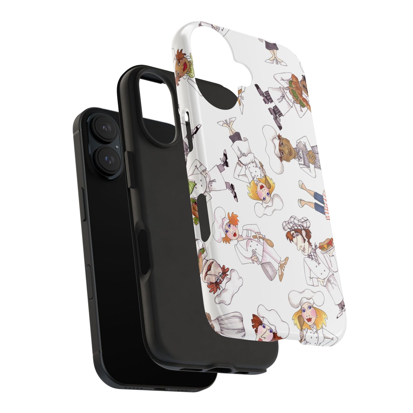 Tossed Chefs White Phone Case