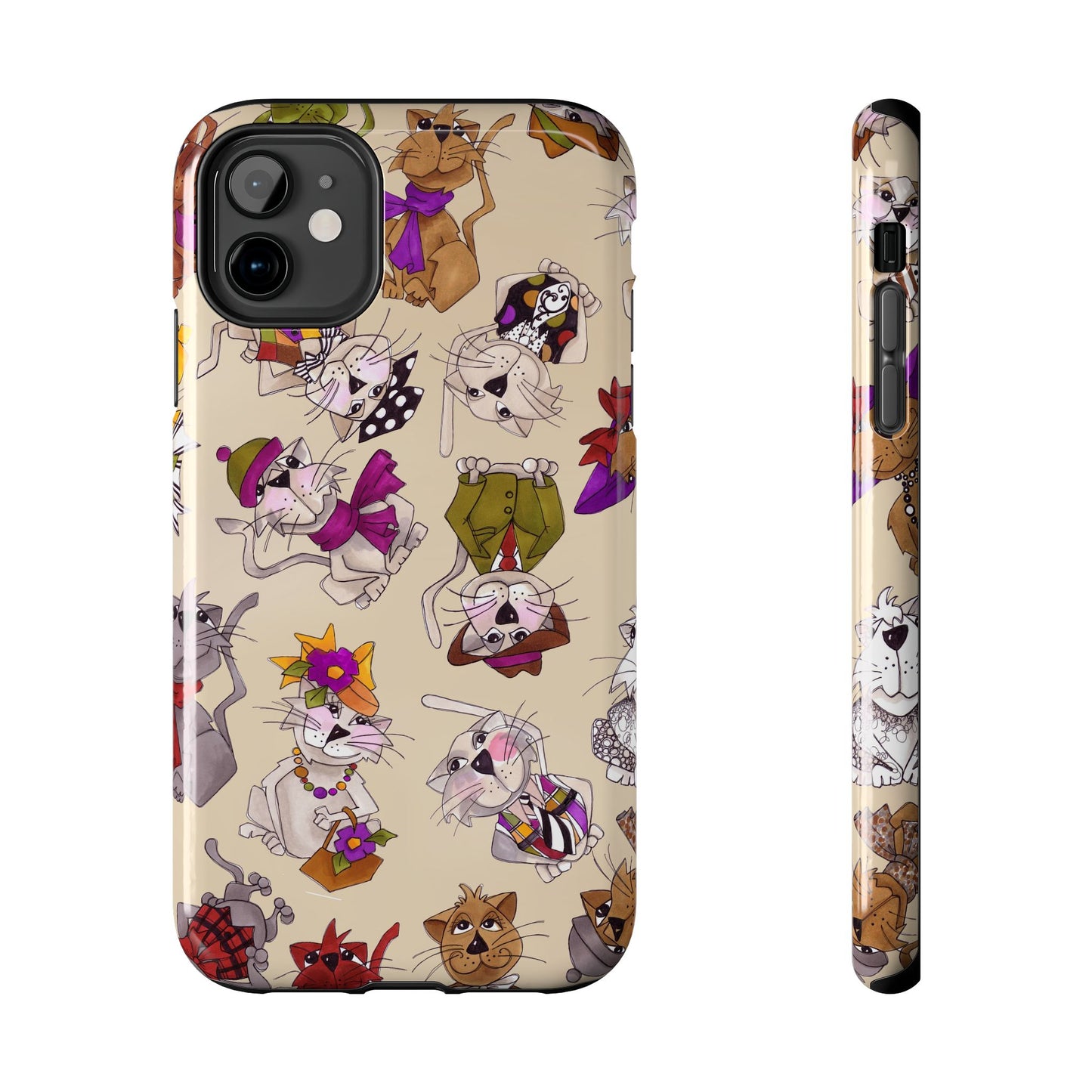 Spice Cats Tossed Muslin Phone Case