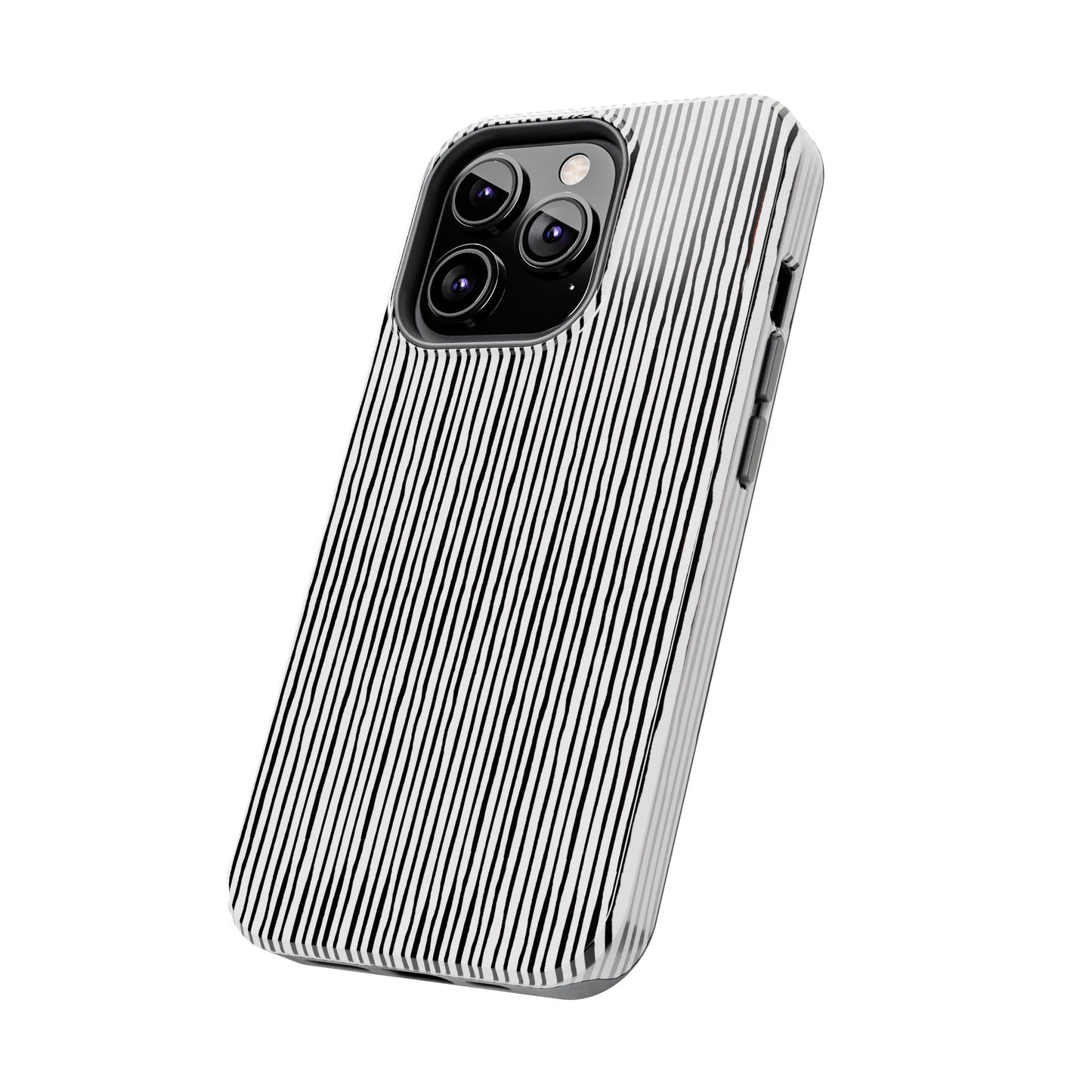 Quirky Pin Stripe White / Black Phone Case