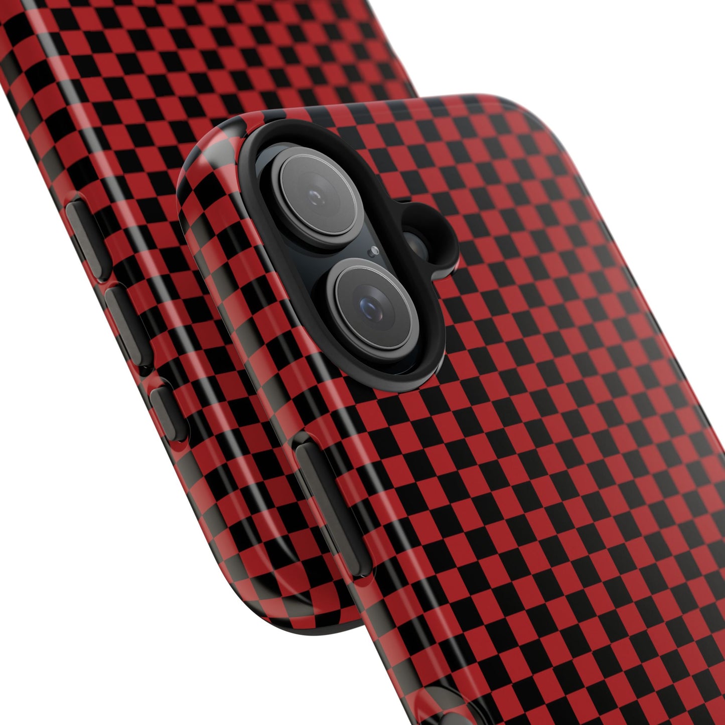 Checkerboard Red / Black Phone Case
