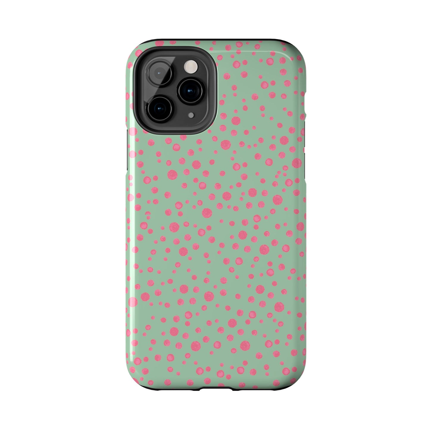 Balloon Dots Sage / Pink Phone Case