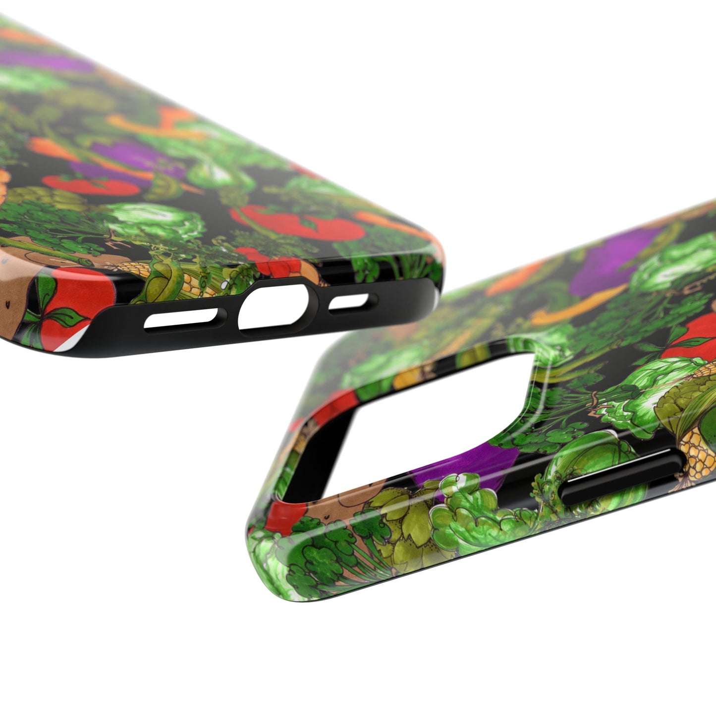Veggie Jungle Black Phone Case