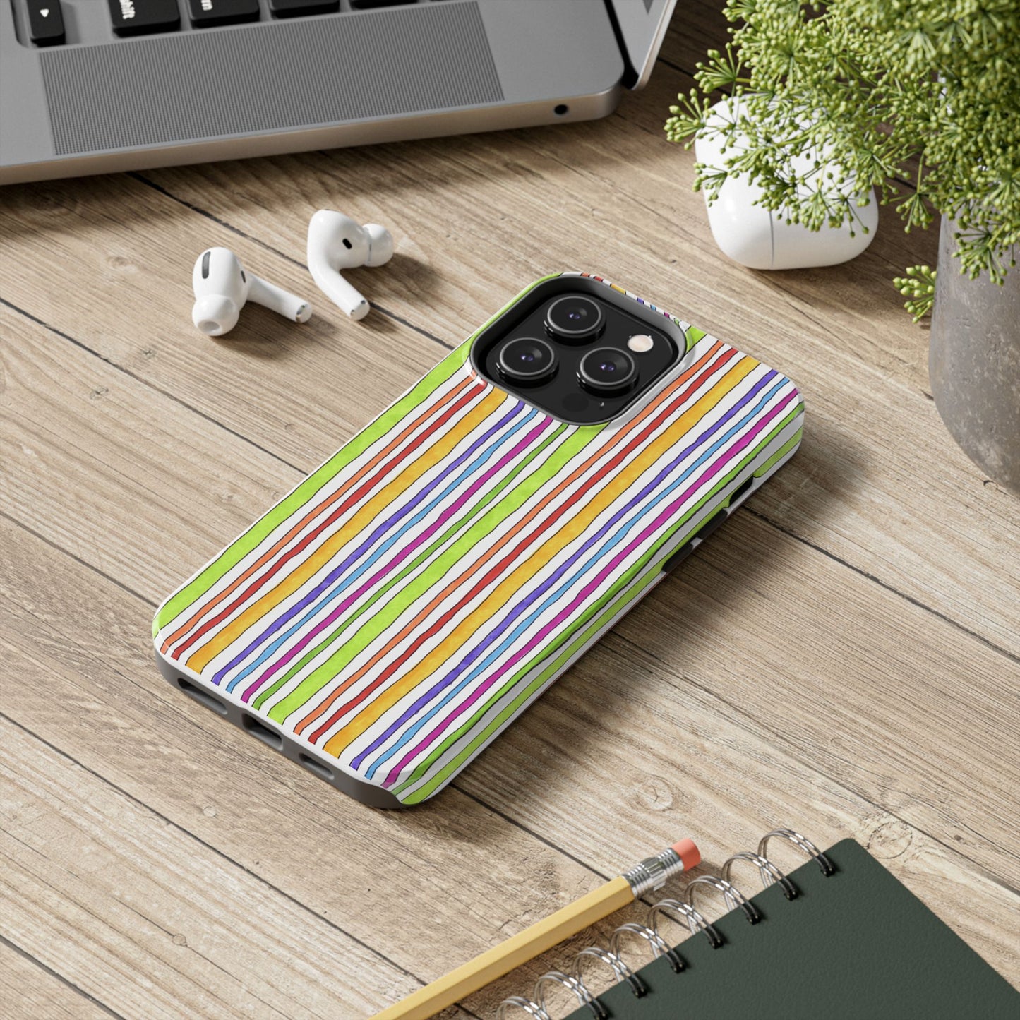 Stripe Fancy White Phone Case