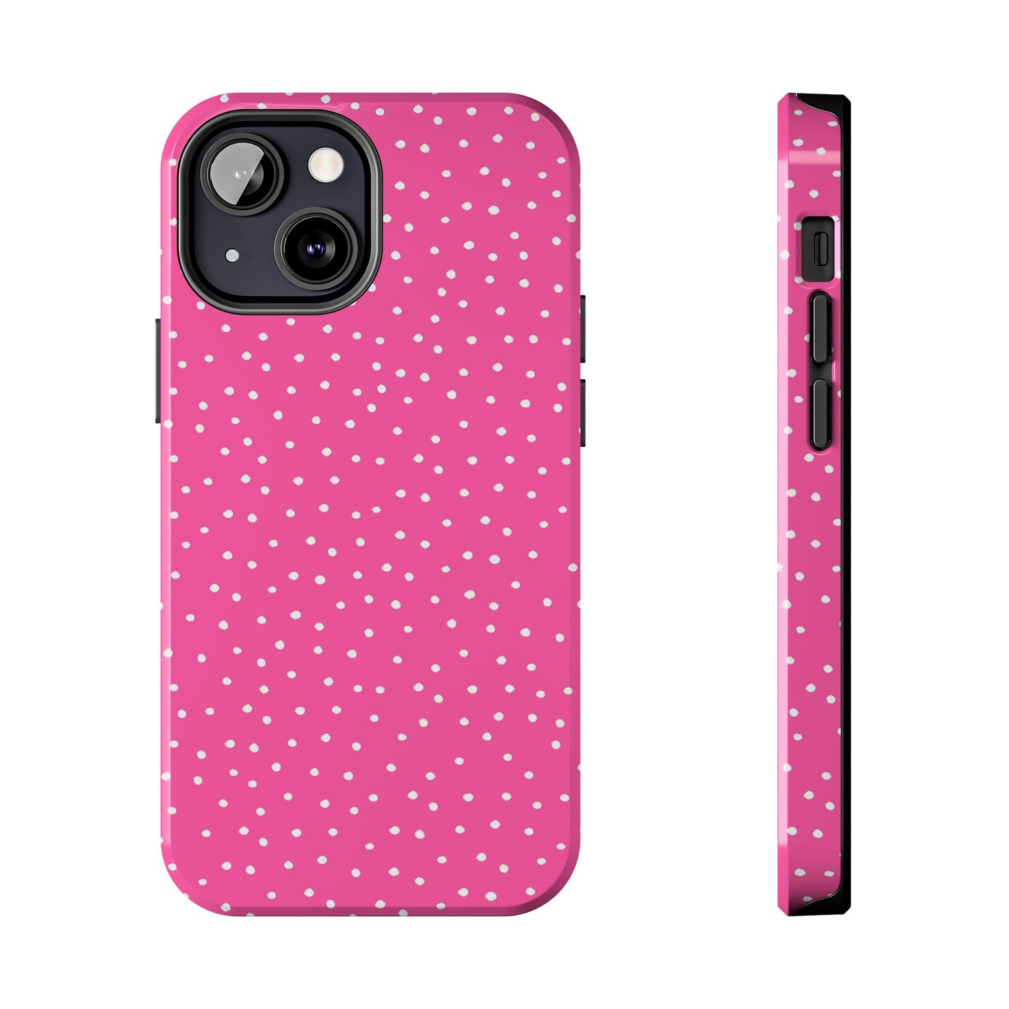 Dinky Dots Bright Pink / White Phone Case