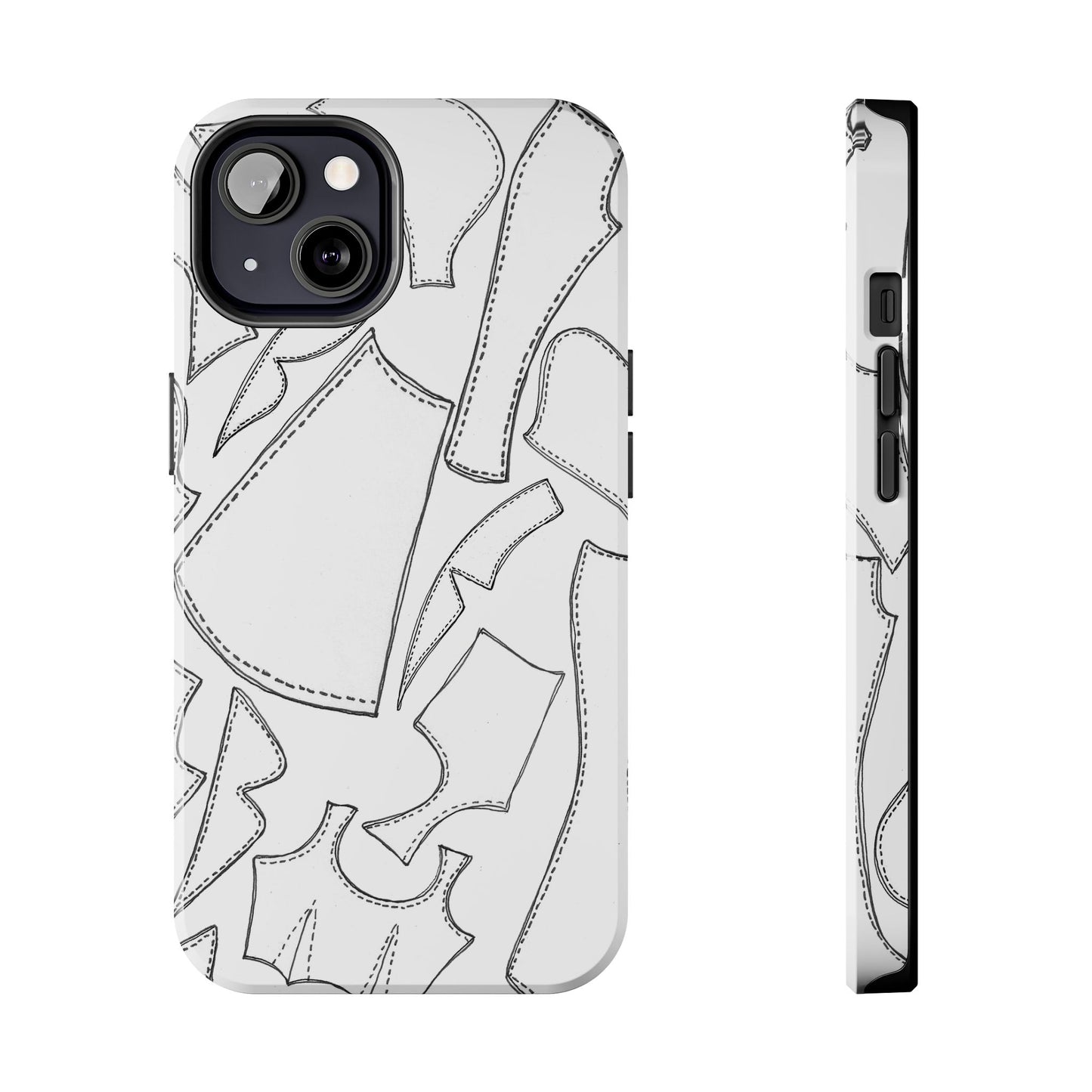 Pattern Pieces White Phone Case