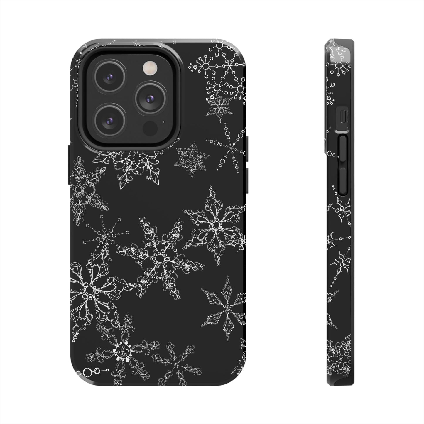 Random Flakes Black Phone Case
