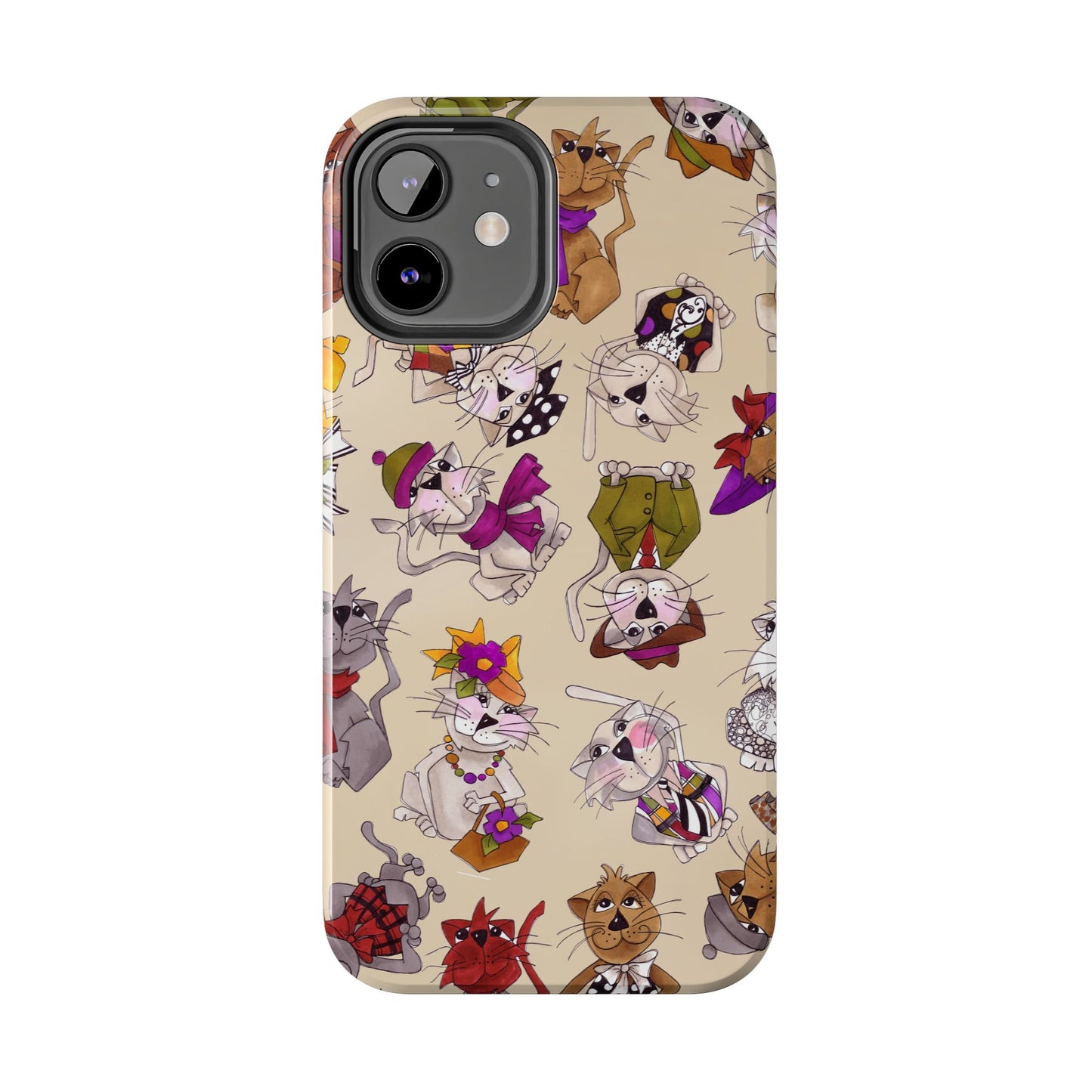 Spice Cats Tossed Muslin Phone Case