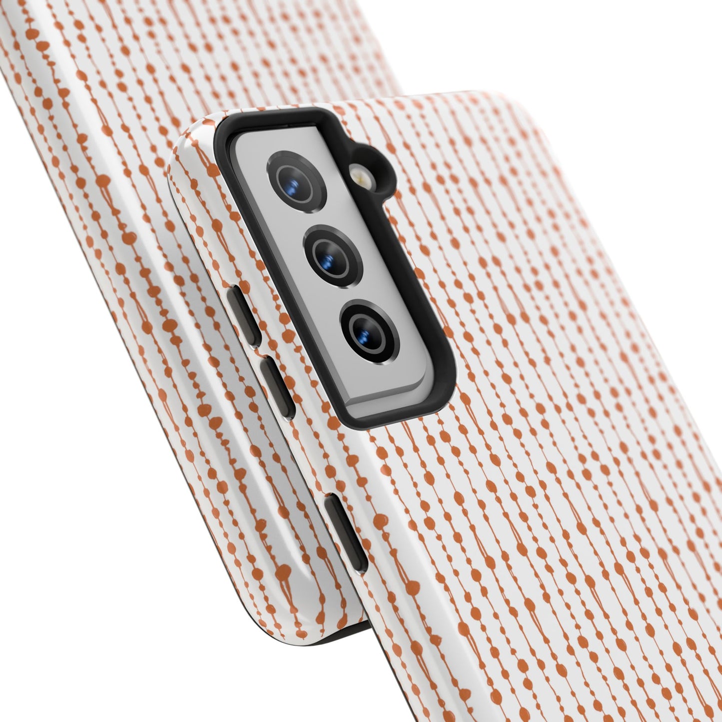 Beaded Curtain White / Bronze Phone Case